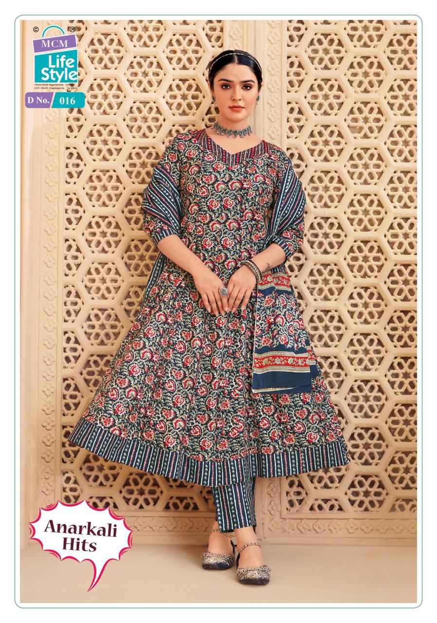 MCM Anarkali Hits Vol-1 Anarkali Style Kurti Pant With Dupatta Collection ( 10 Pcs Catalog )