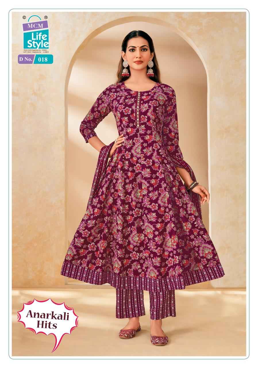 MCM Anarkali Hits Vol-1 Anarkali Style Kurti Pant With Dupatta Collection ( 10 Pcs Catalog )