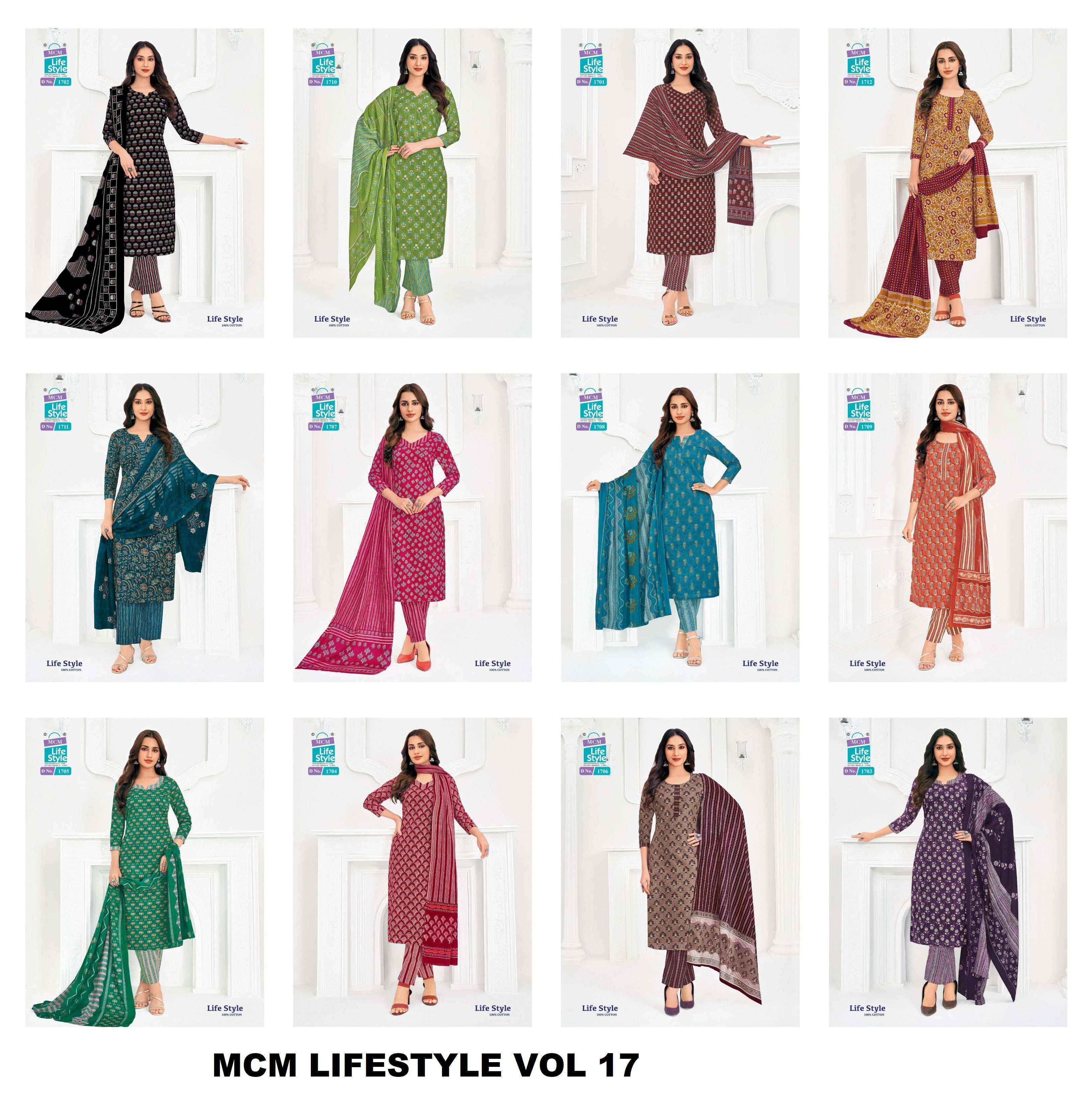 MCM Lifestyle Vol 17 Cotton Readymade Suits Wholesale Price ( 12 pcs Catalogue )