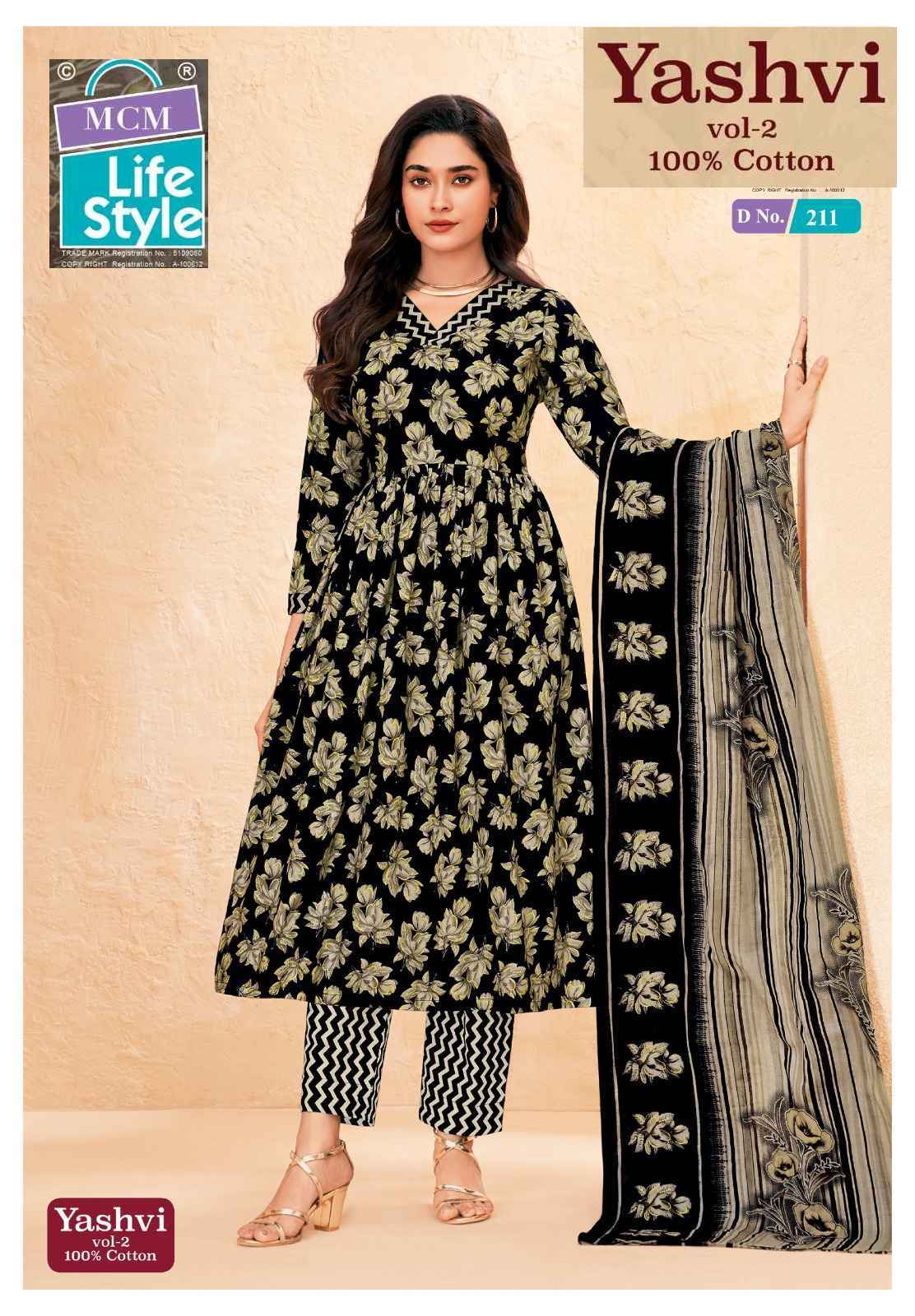 MCM Lifestyle Yashvi Vol 2 Pure Cotton Readymade Suits Wholesale Price ( 10 pcs Catalogue )