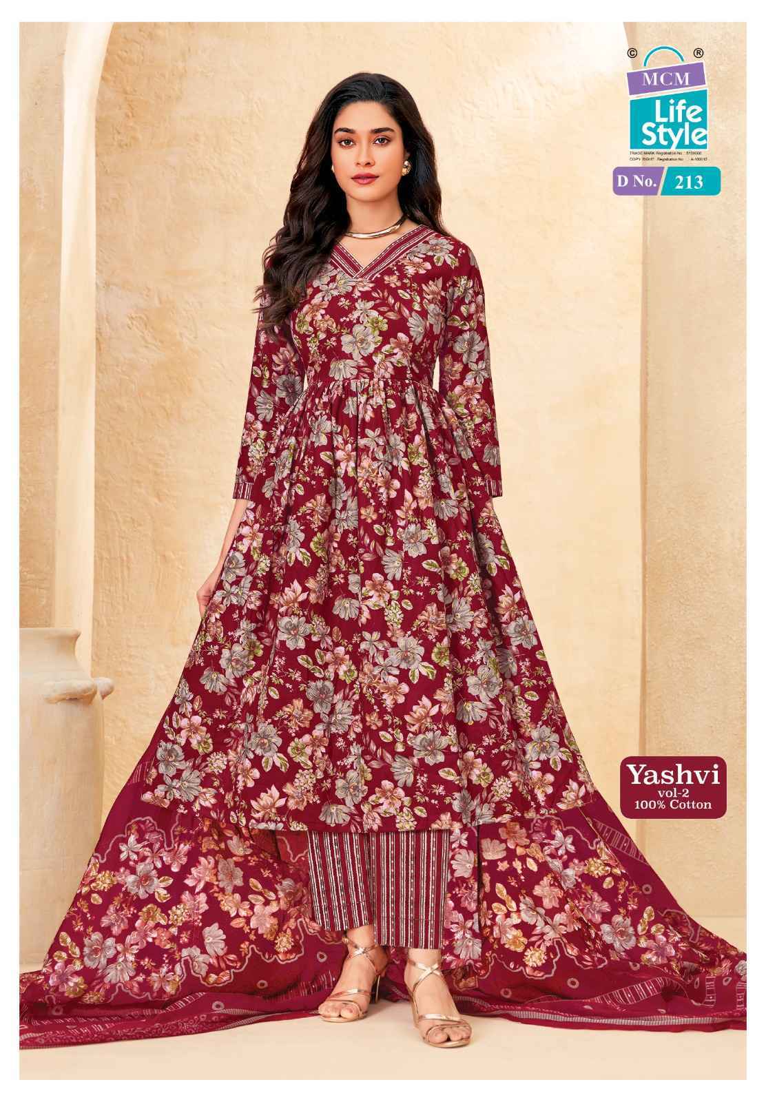 MCM Lifestyle Yashvi Vol 2 Pure Cotton Readymade Suits Wholesale Price ( 10 pcs Catalogue )