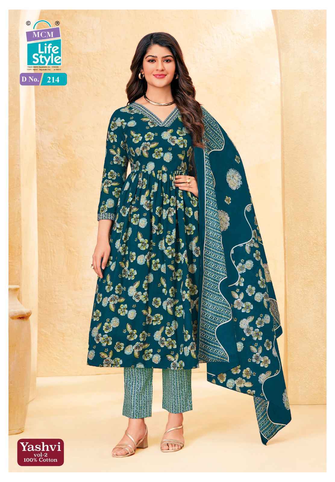 MCM Lifestyle Yashvi Vol 2 Pure Cotton Readymade Suits Wholesale Price ( 10 pcs Catalogue )
