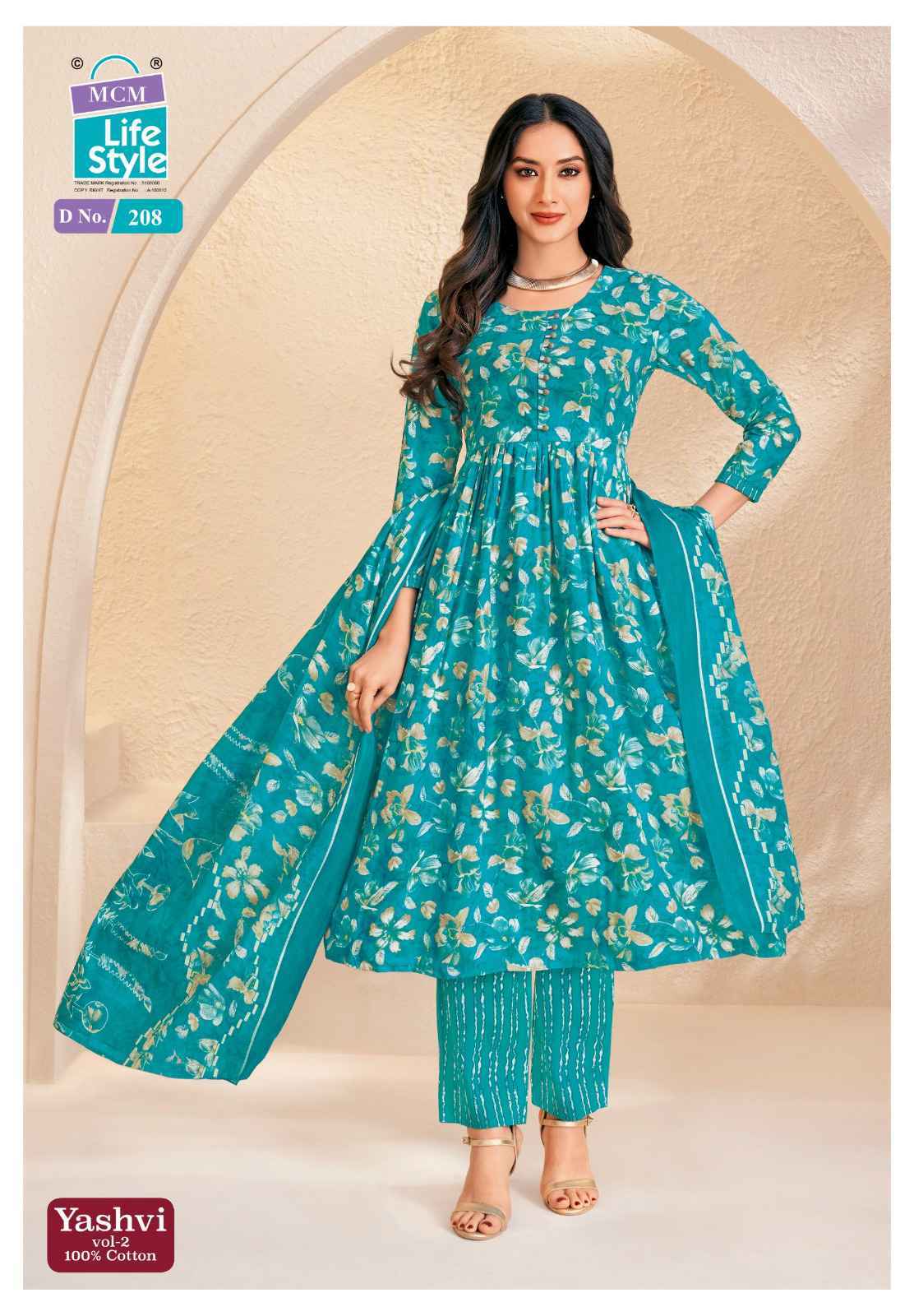 MCM Lifestyle Yashvi Vol 2 Pure Cotton Readymade Suits Wholesale Price ( 10 pcs Catalogue )