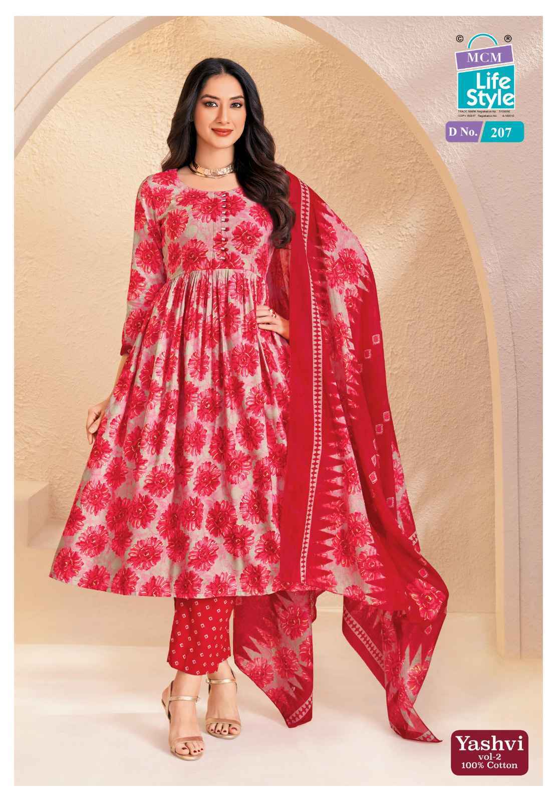 MCM Lifestyle Yashvi Vol 2 Pure Cotton Readymade Suits Wholesale Price ( 10 pcs Catalogue )