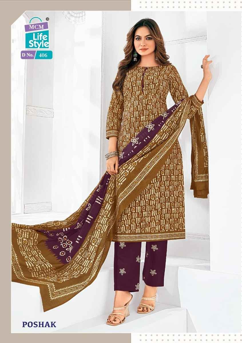 Mcm Poshak Vol-4 Pure Cotton Dress Material Wholesale Price ( 10 Pcs Catalogue )