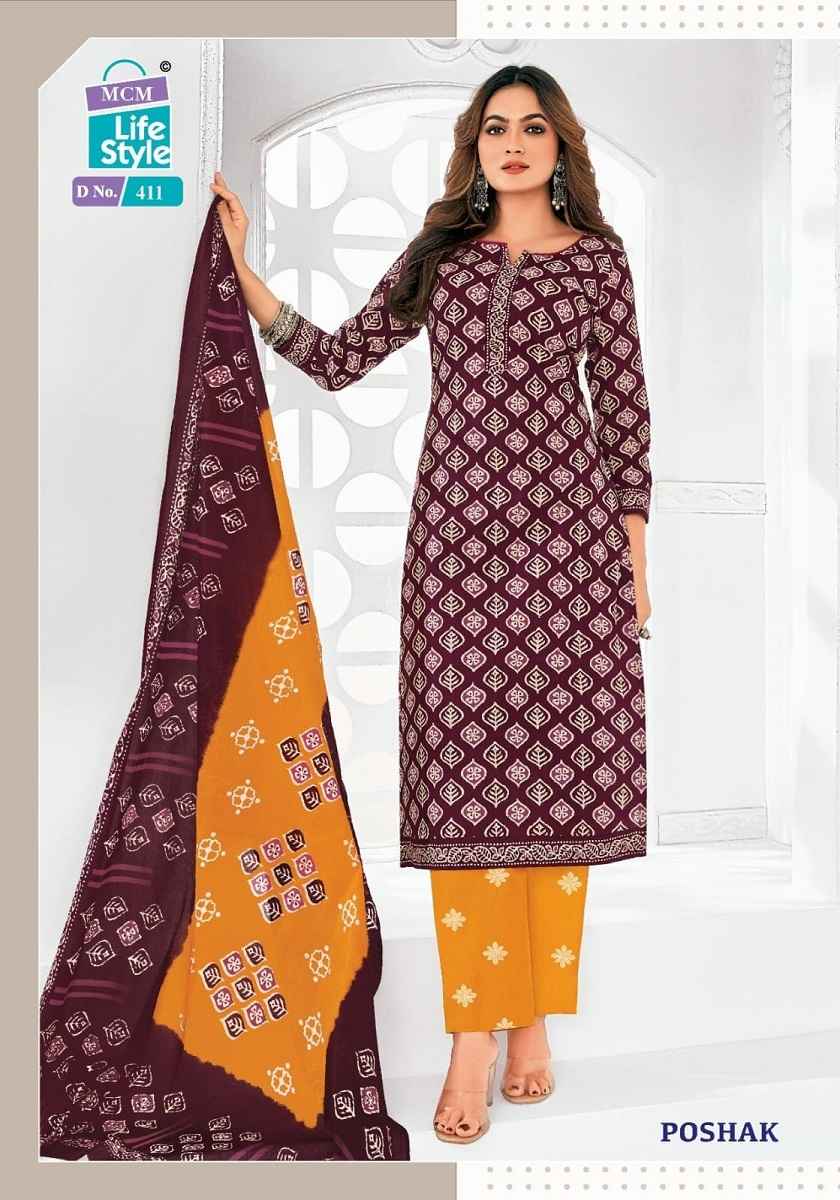Mcm Poshak Vol-4 Pure Cotton Dress Material Wholesale Price ( 10 Pcs Catalogue )