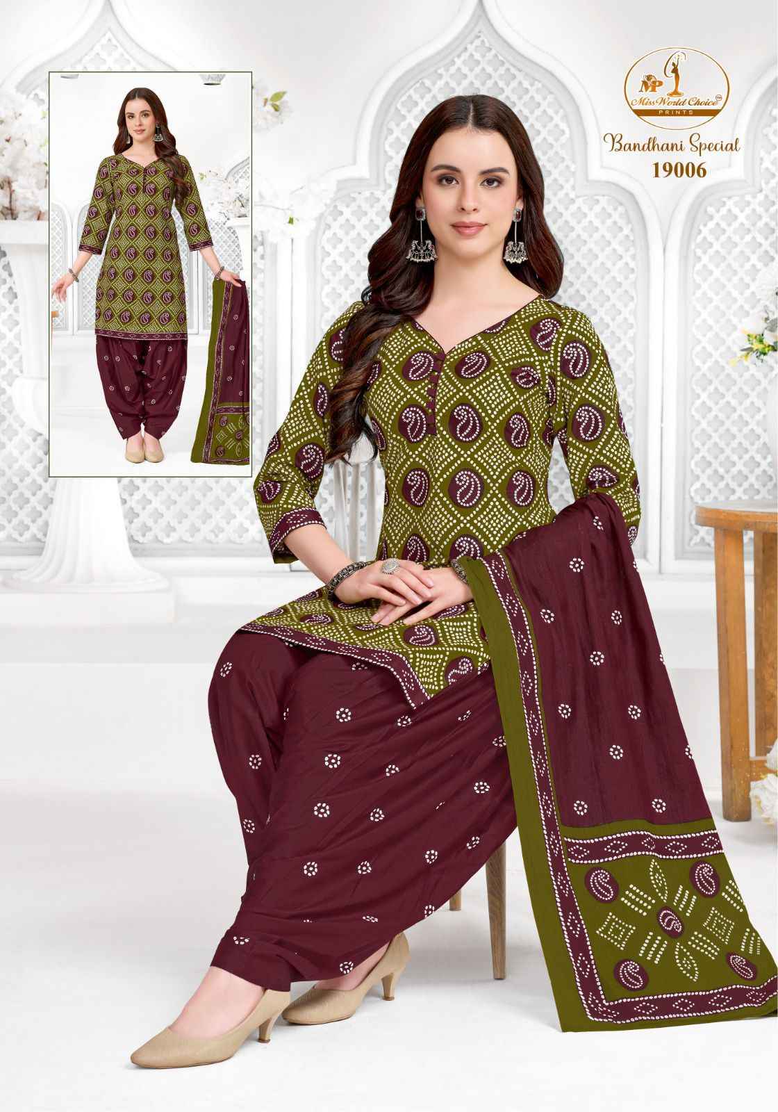Miss World Bandhani Special Vol-19 Readymade Suits Wholesale Price ( 10 Pcs Catalogue )