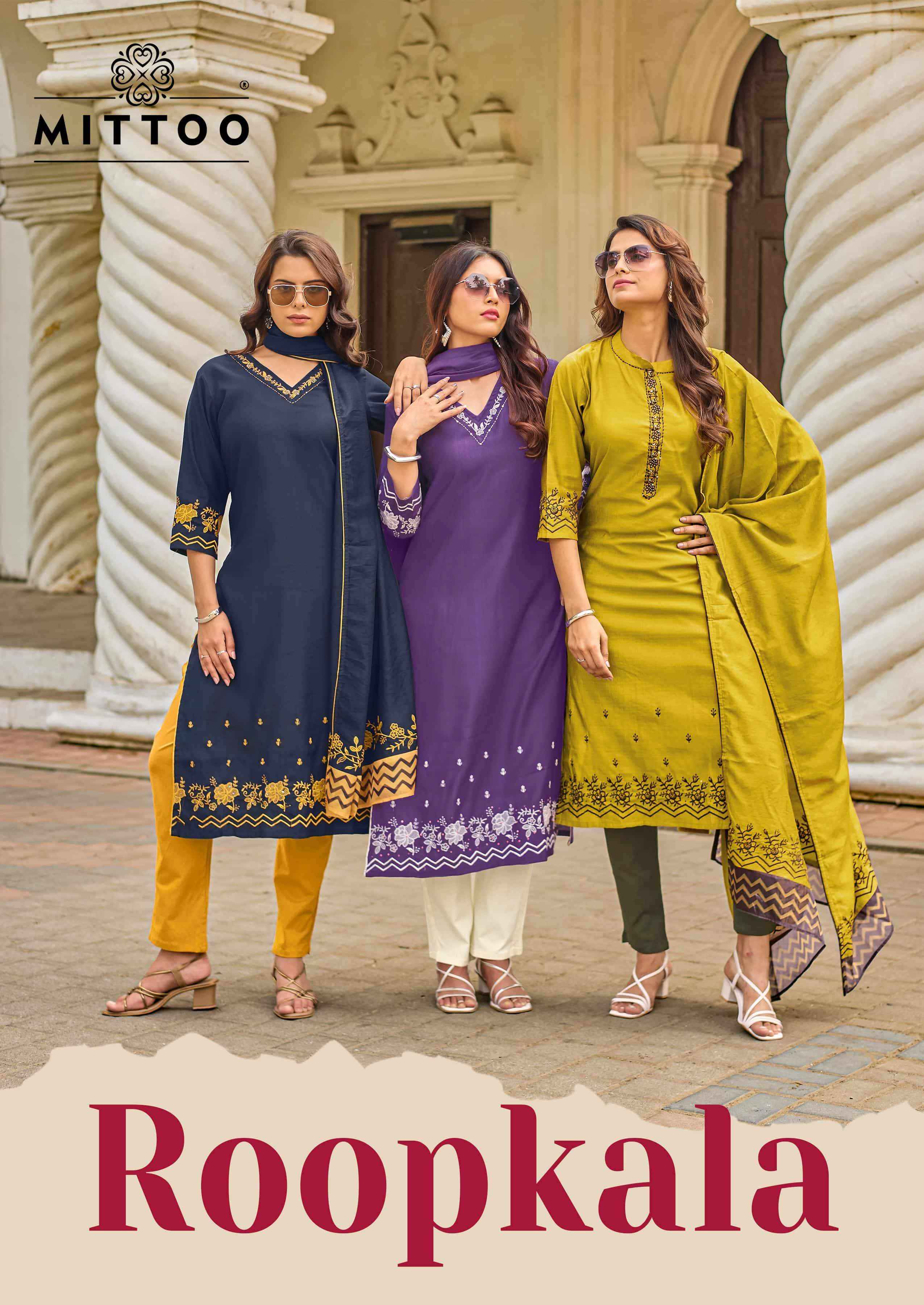 Mittoo Roopkala Premium Designs Kurti Bottom Dupatta Set Wholesale Collection ( 6 Pcs Catalog )
