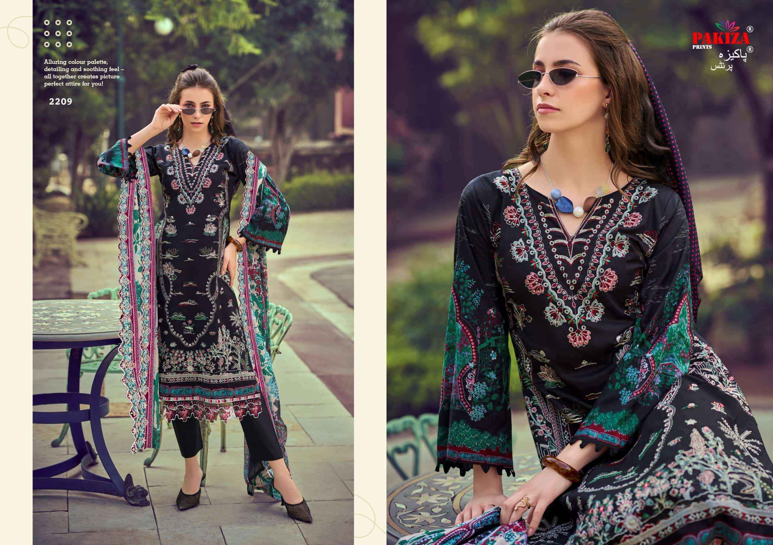 Pakiza Prints Farah Vol 22 Lawn Cotton pakistani Dress Material Wholesale Price ( 10 Pcs Catalogue )
