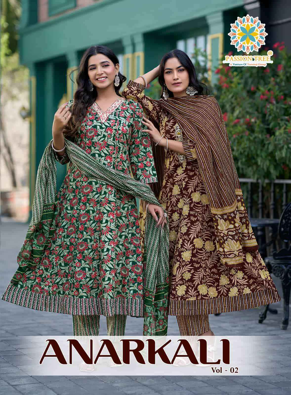 Passion Tree Anarkali Vol 2 Cotton Anarkali Suit Wholesale Online Price ( 8 Pcs Catalogue )