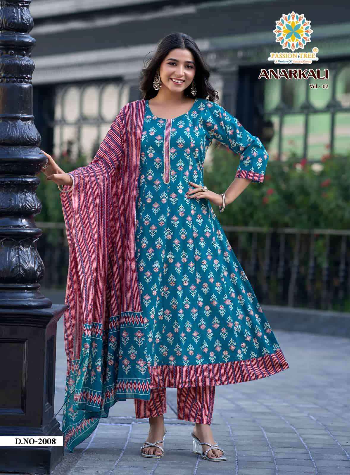 Passion Tree Anarkali Vol 2 Cotton Anarkali Suit Wholesale Online Price ( 8 Pcs Catalogue )