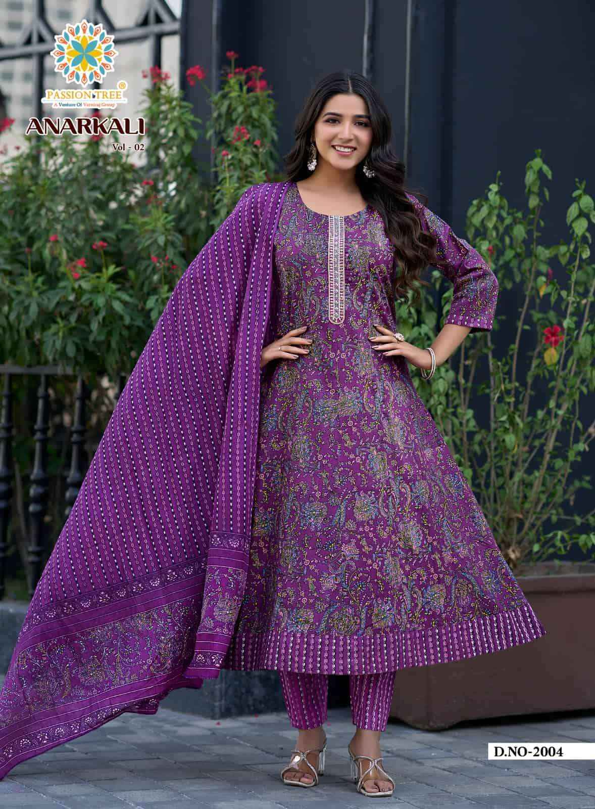 Passion Tree Anarkali Vol 2 Cotton Anarkali Suit Wholesale Online Price ( 8 Pcs Catalogue )