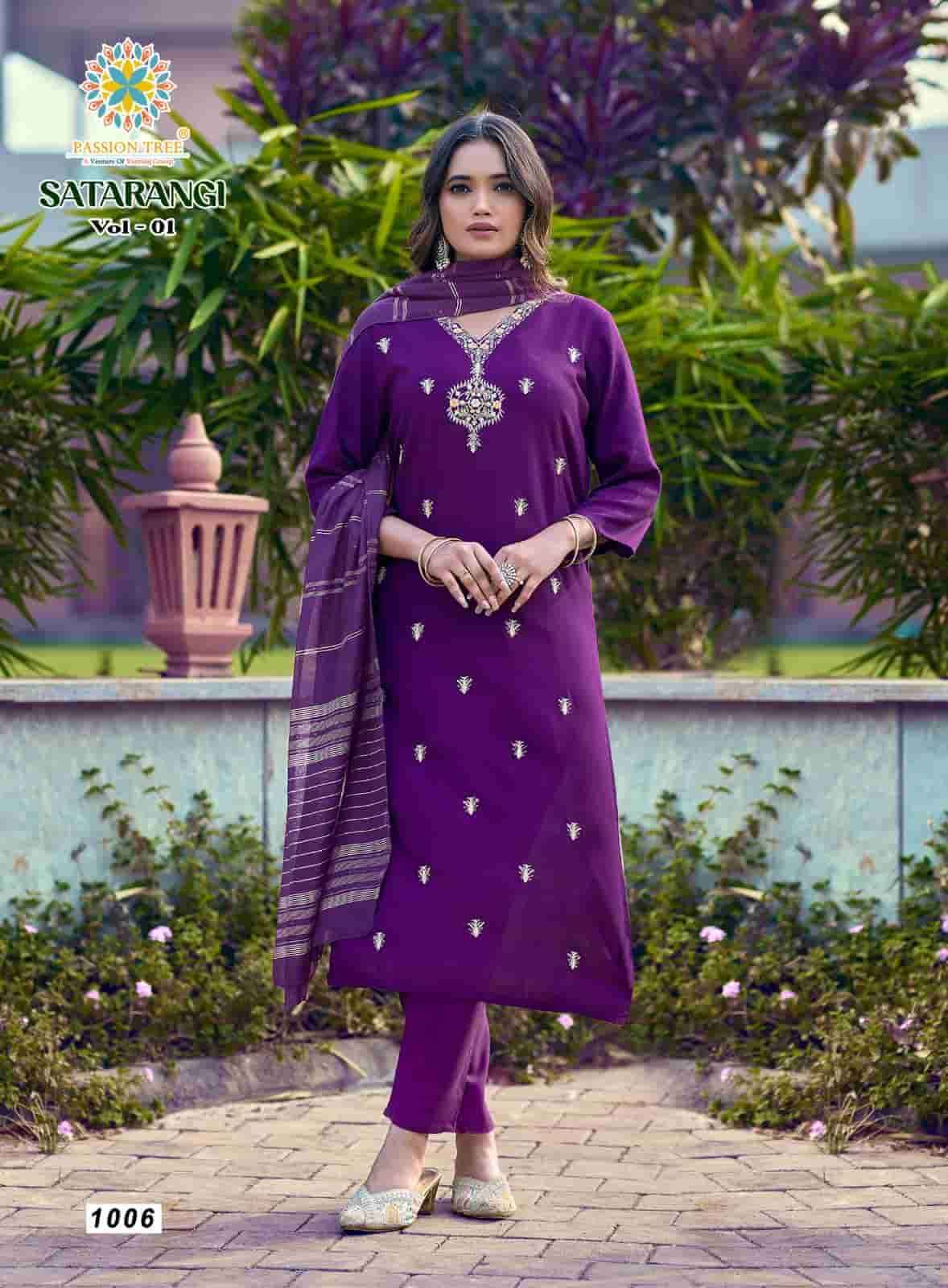 Passion Tree Satarangi Vol 1 Fancy Kurti Bottom Dupatta Collection ( 9 Pcs Catalog )