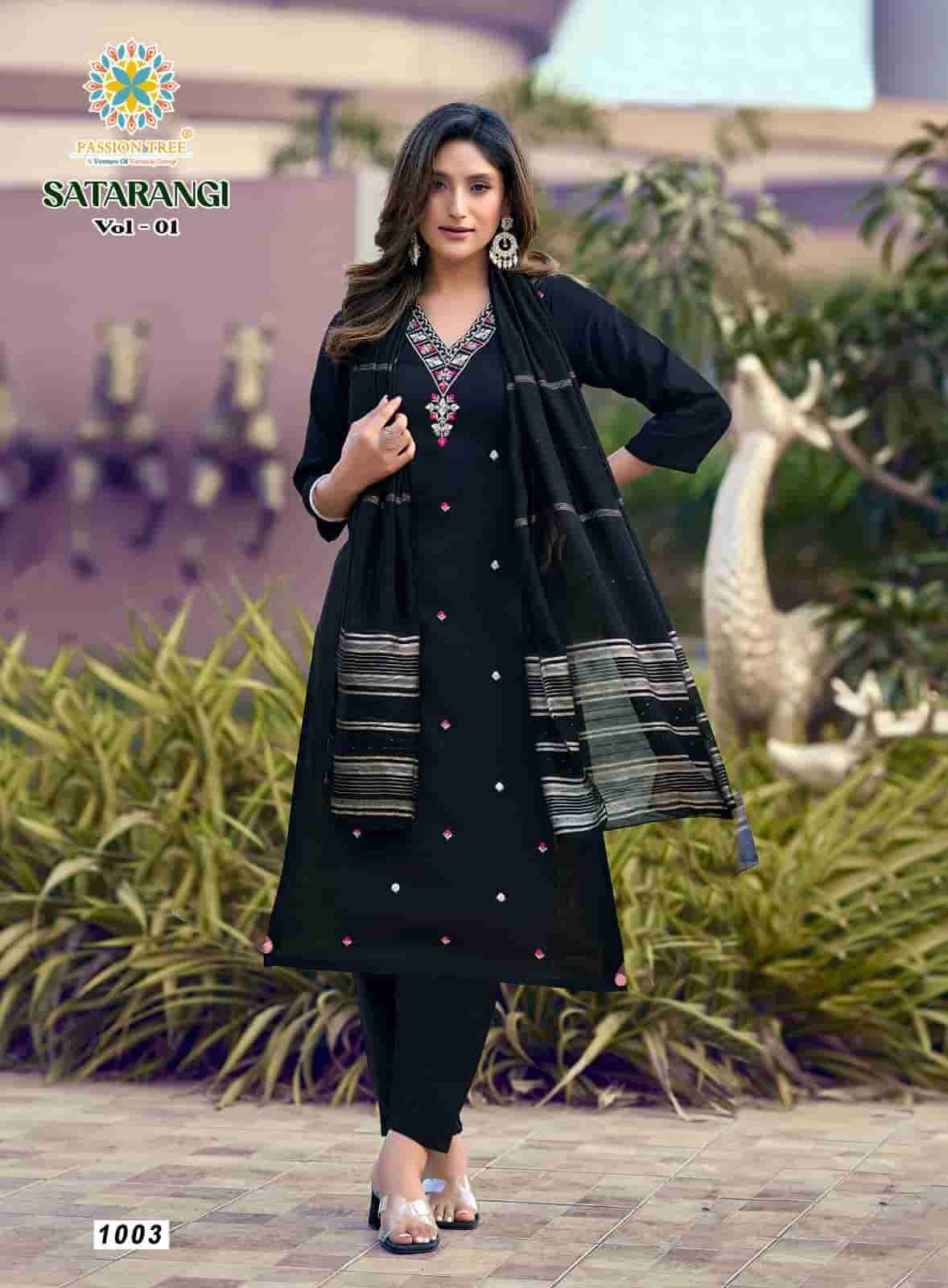 Passion Tree Satarangi Vol 1 Fancy Kurti Bottom Dupatta Collection ( 9 Pcs Catalog )
