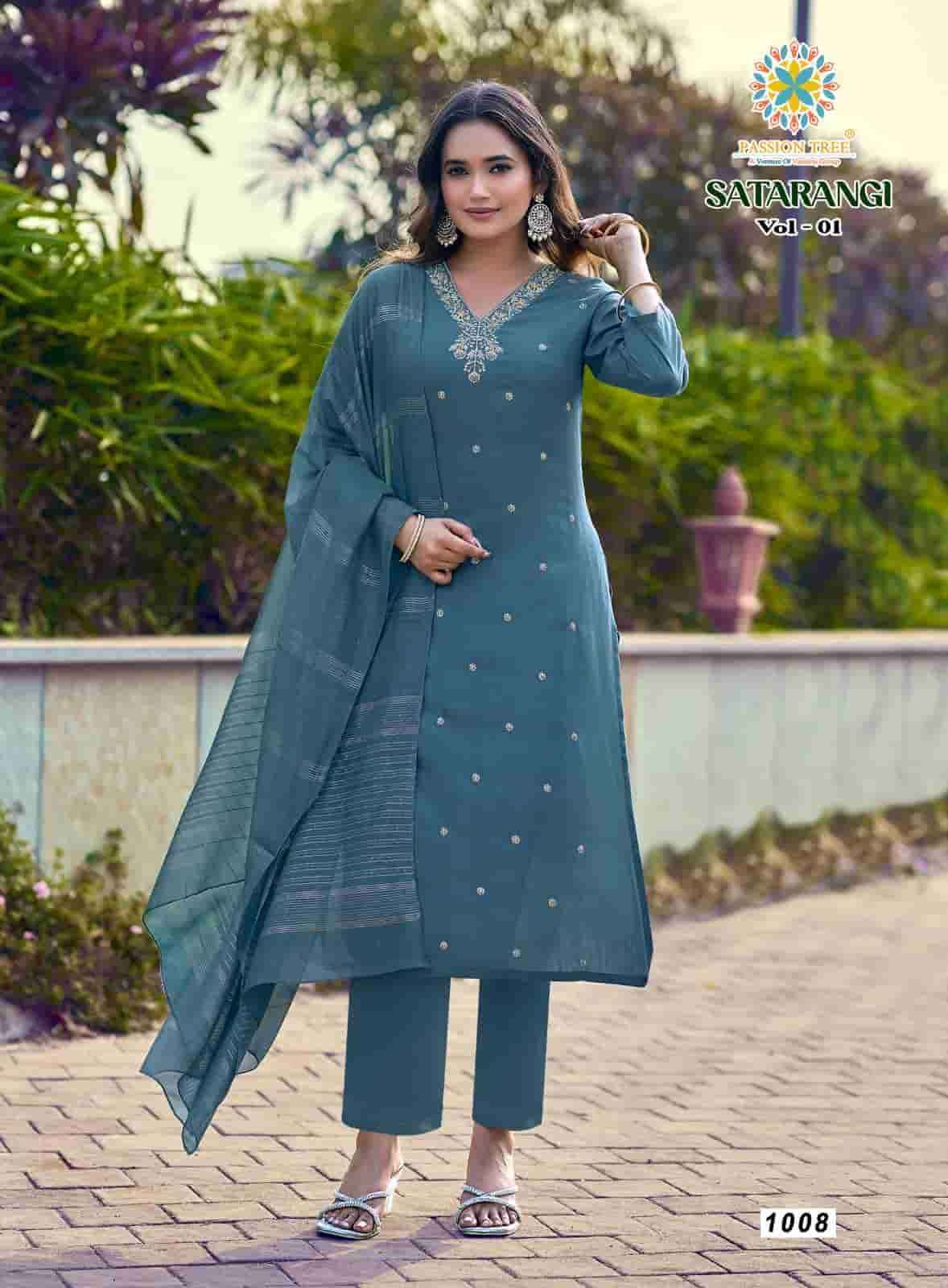 Passion Tree Satarangi Vol 1 Fancy Kurti Bottom Dupatta Collection ( 9 Pcs Catalog )