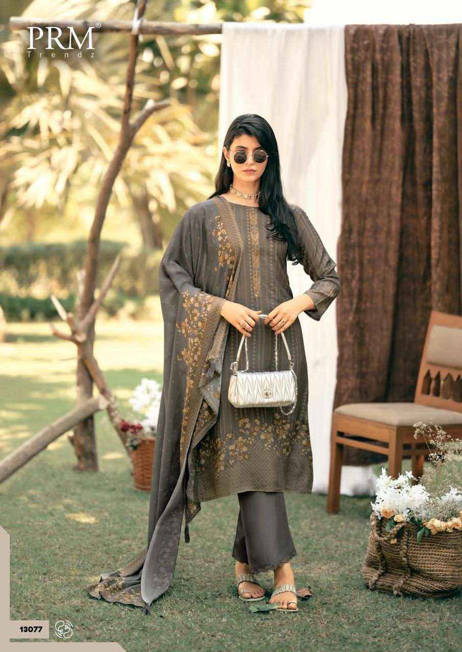 Prm Trendz Inara Designer Muslin Silk Dress Material Wholesale Price ( 6 Pcs Catalogue )
