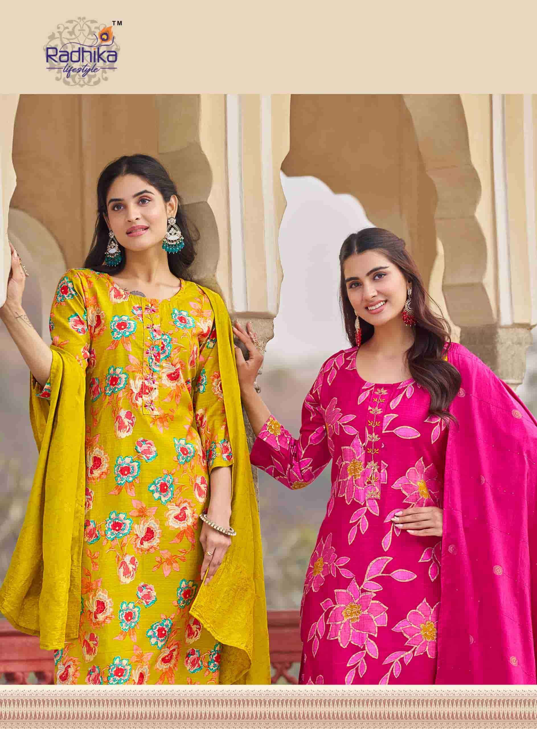 Radhika Lifestyle Alexa Vol 7 Premium Top Bottom Dupatta Set Collection ( 8 Pcs Catalog )