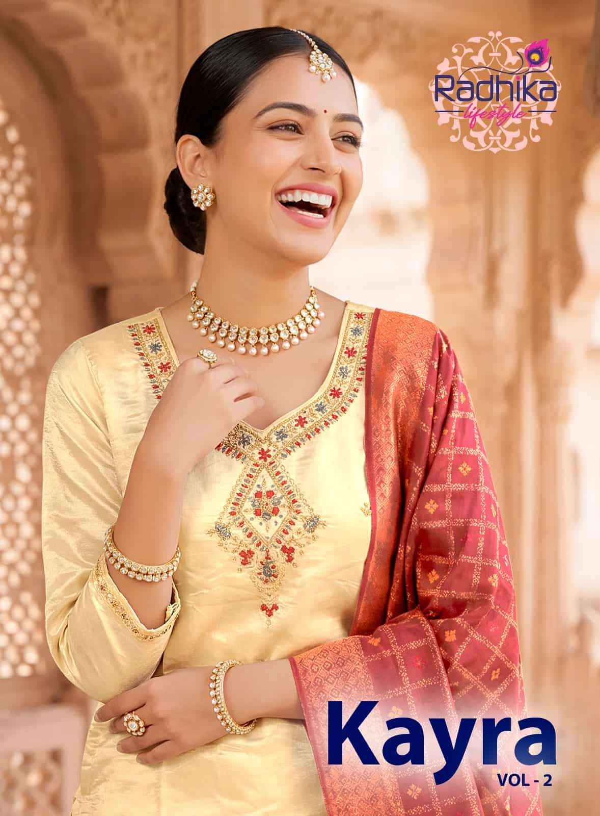 Radhika Lifestyle Kayra Vol 2 Pure Cosmos Readymade Suits Wholesale Price ( 4 Pcs Catalogue )
