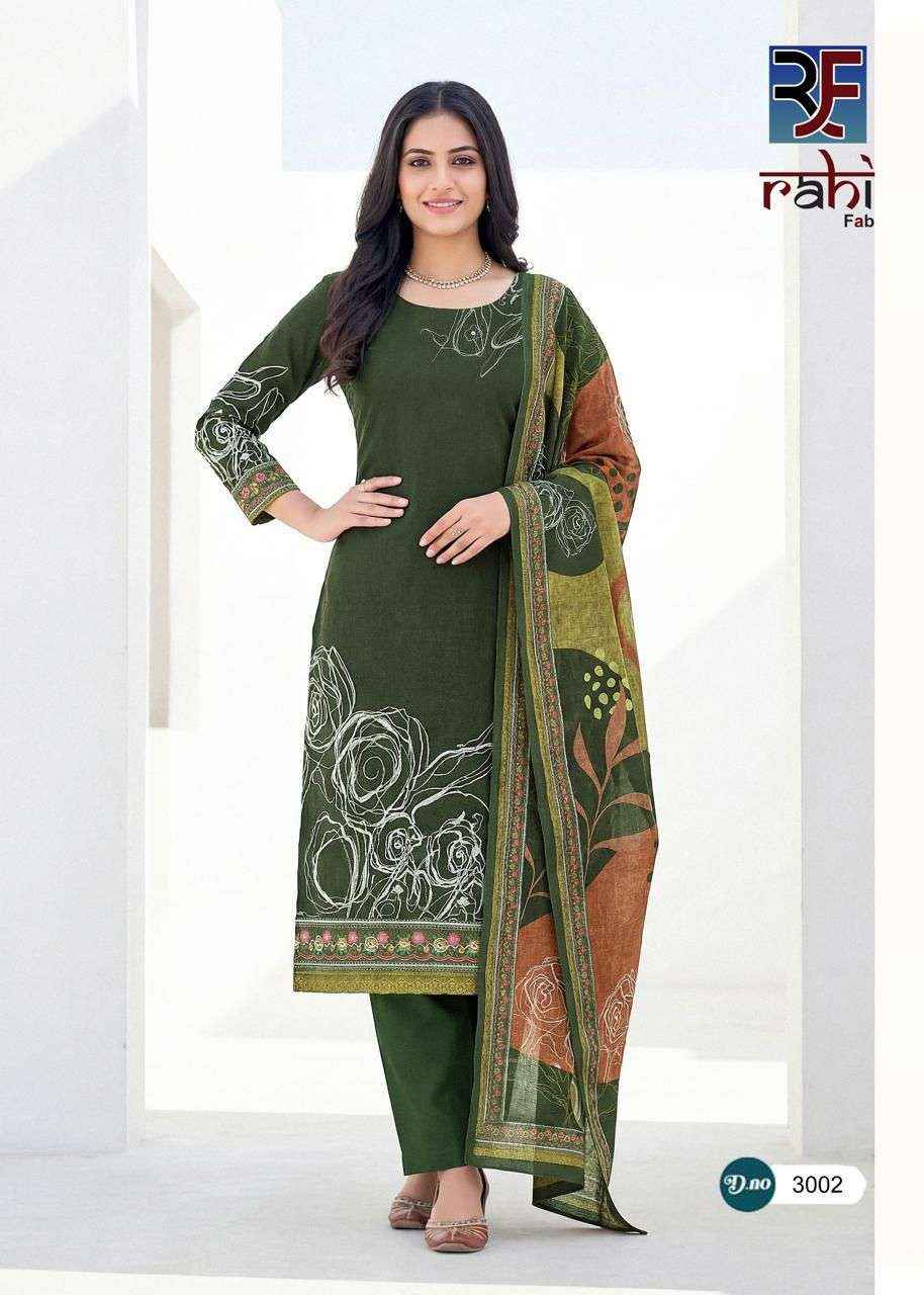 RAHI FAB RISING SILVER VOL 3 COTTON DRESS MATERIAL WHOLESALE PRICE ( 8 PCS CATALOGUE )