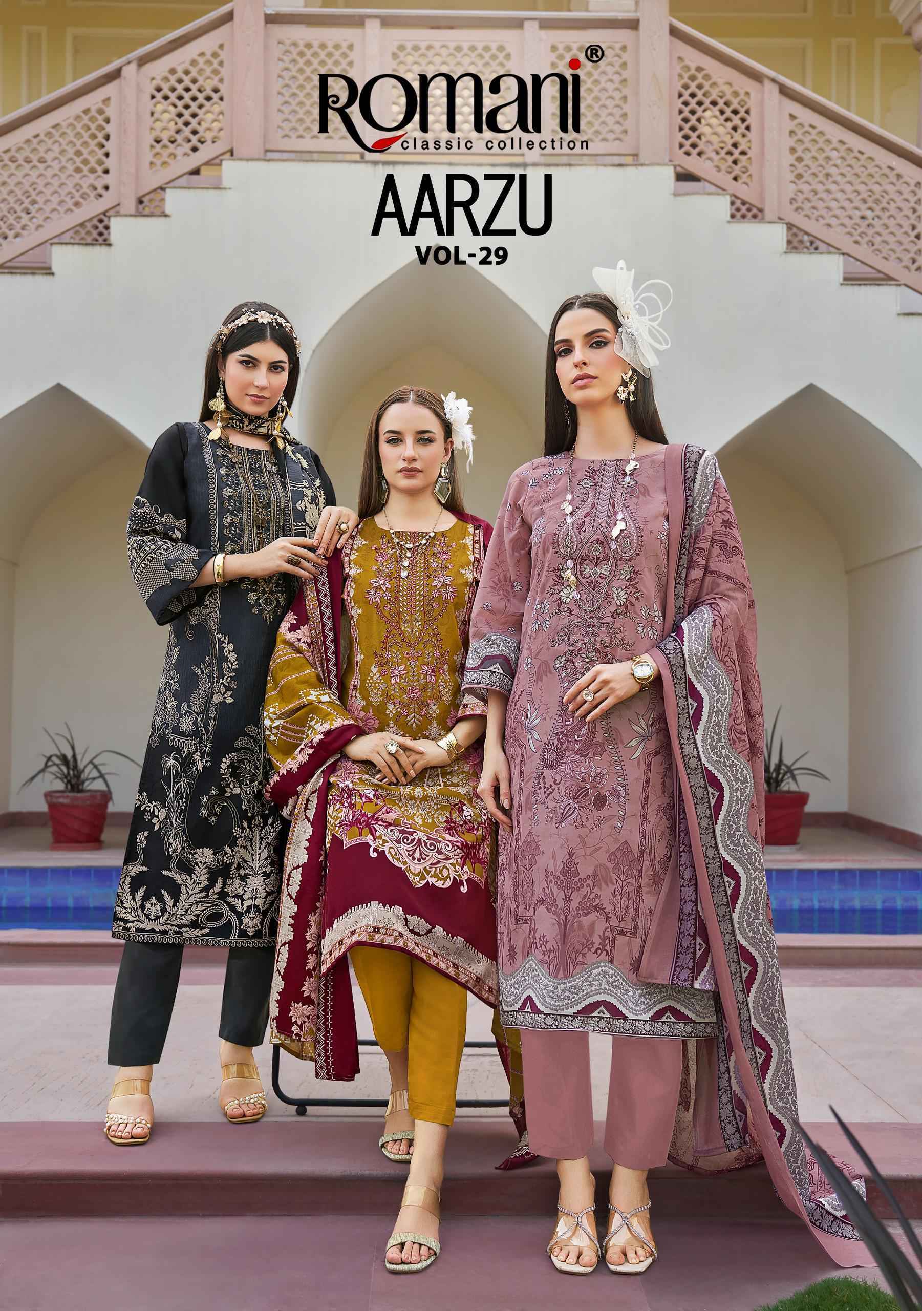 Romani Aarzu Vol 29 Cotton Dress Material 8 pcs Catalogue