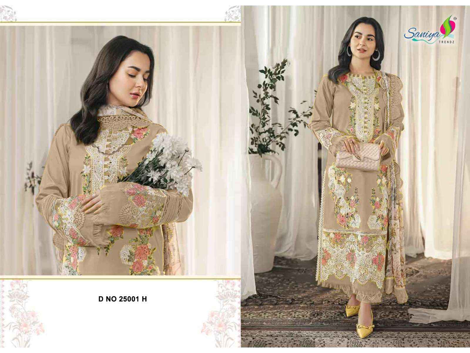 Saniya Trendz 25001 Ghi Pakistani Cotton Dress Collection ( 3 Pcs Catalog )