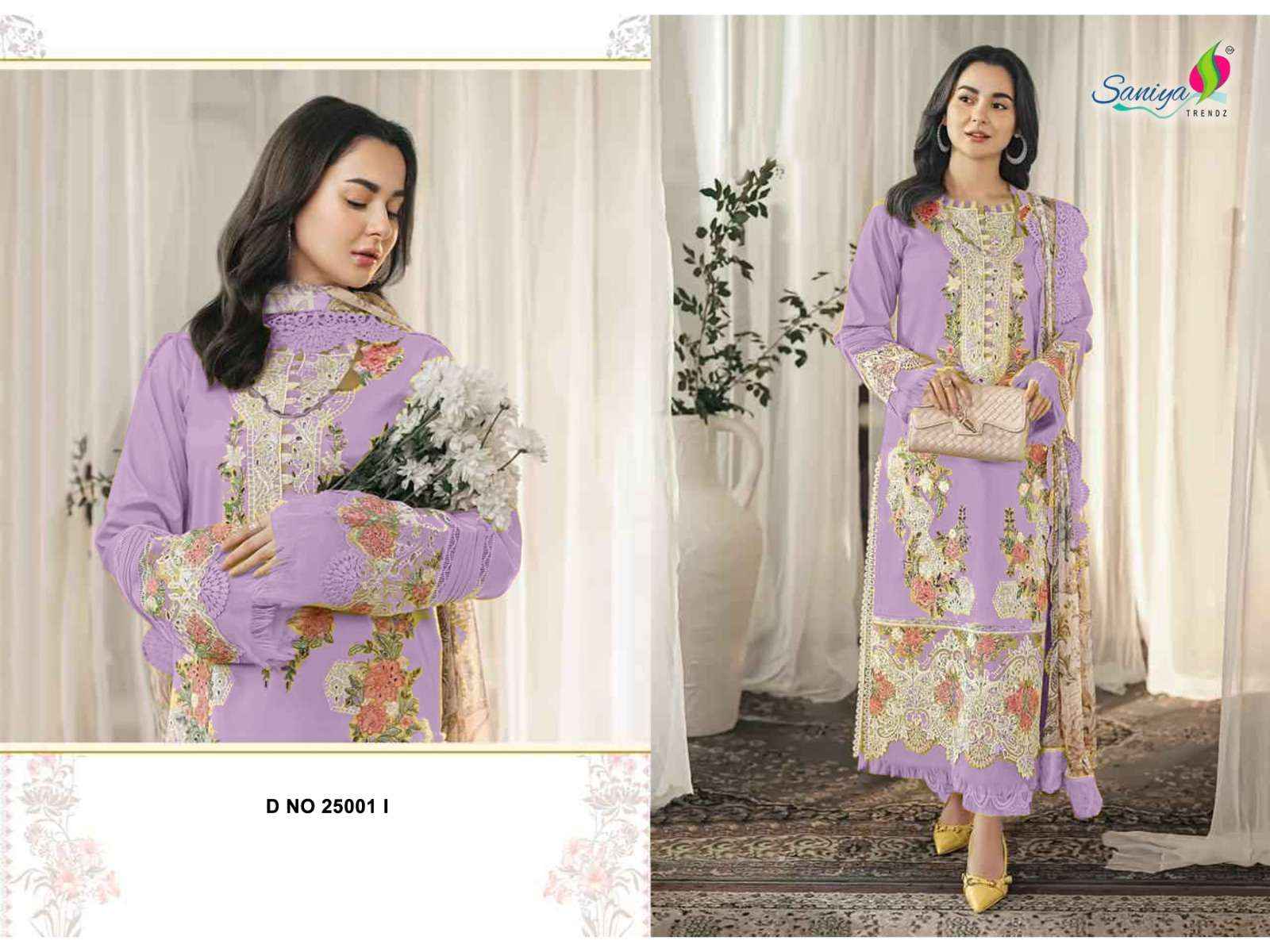 Saniya Trendz 25001 Ghi Pakistani Cotton Dress Collection ( 3 Pcs Catalog )
