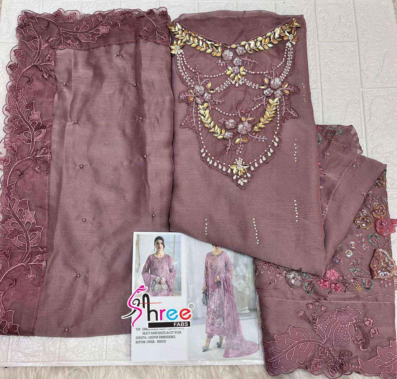 Shree Fabs D No SF 5559 Chiffon Dress Material Wholesale Collection ( 4 Pcs Catalog )