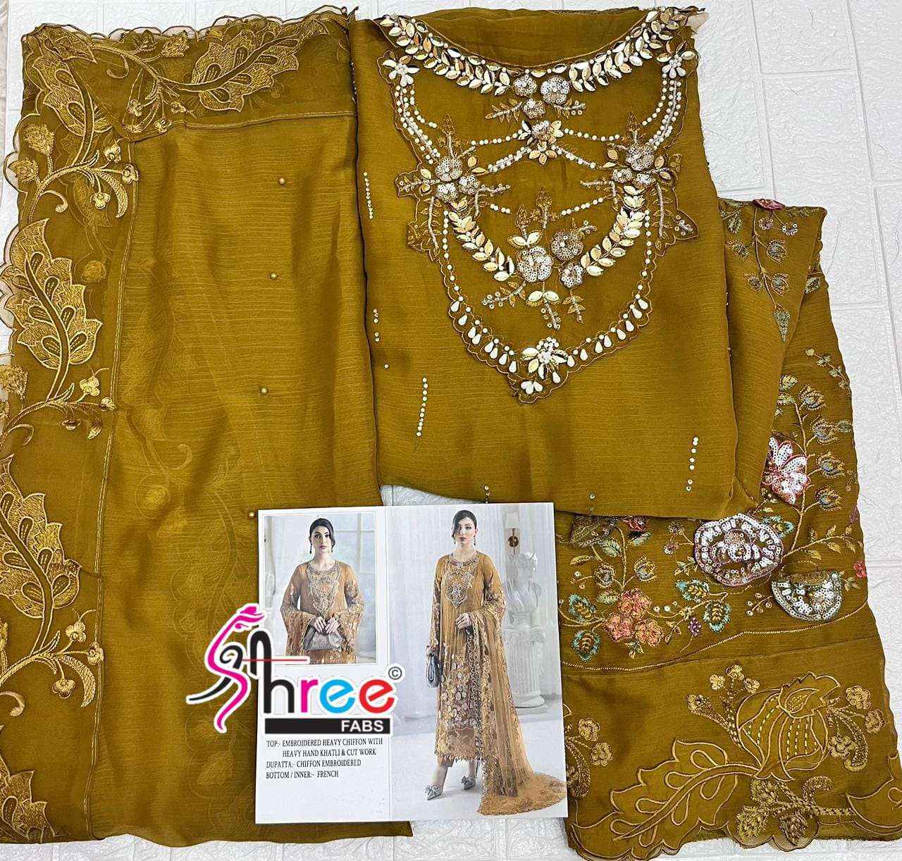 Shree Fabs D No SF 5559 Chiffon Dress Material Wholesale Collection ( 4 Pcs Catalog )