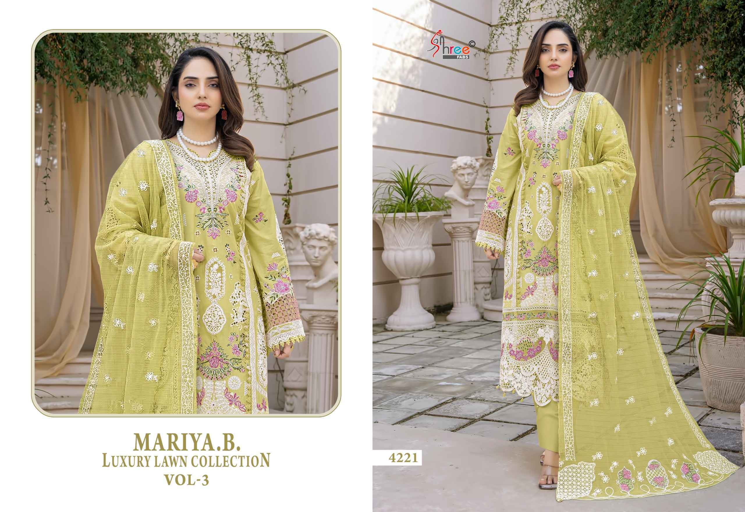 Shree Fabs Mariya B Luxury Lawn Collection Vol 3 Cotton Dress Collection ( 6 Pcs Catalog )