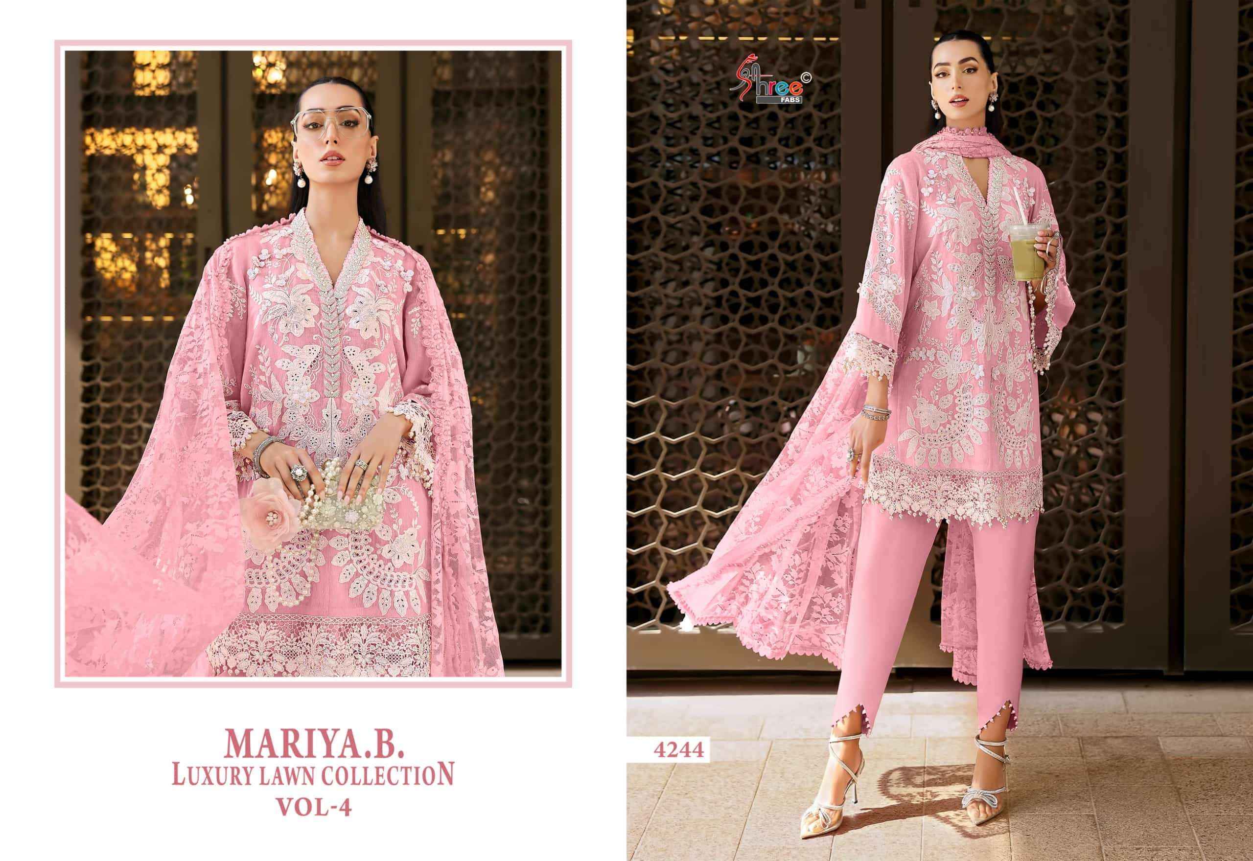 Shree Fabs Mariya B Luxury Lawn Collection Vol 4 Cotton Pakistani Suits ( 6 Pcs Catalogue )