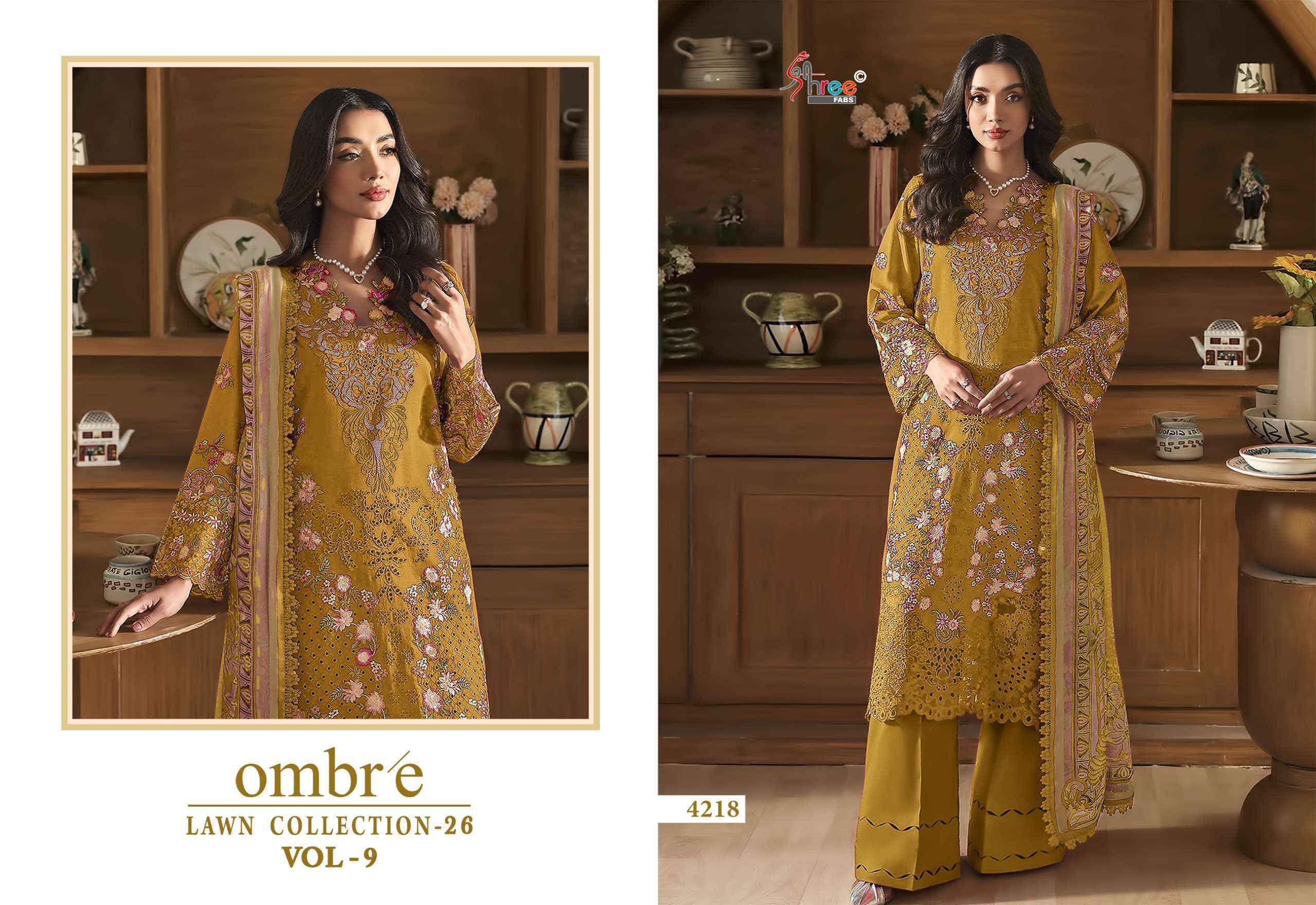 Shree Fabs Ombre Lawn Collection 26 Vol 9 Cotton Dress Material ( 8 pcs Catalogue )