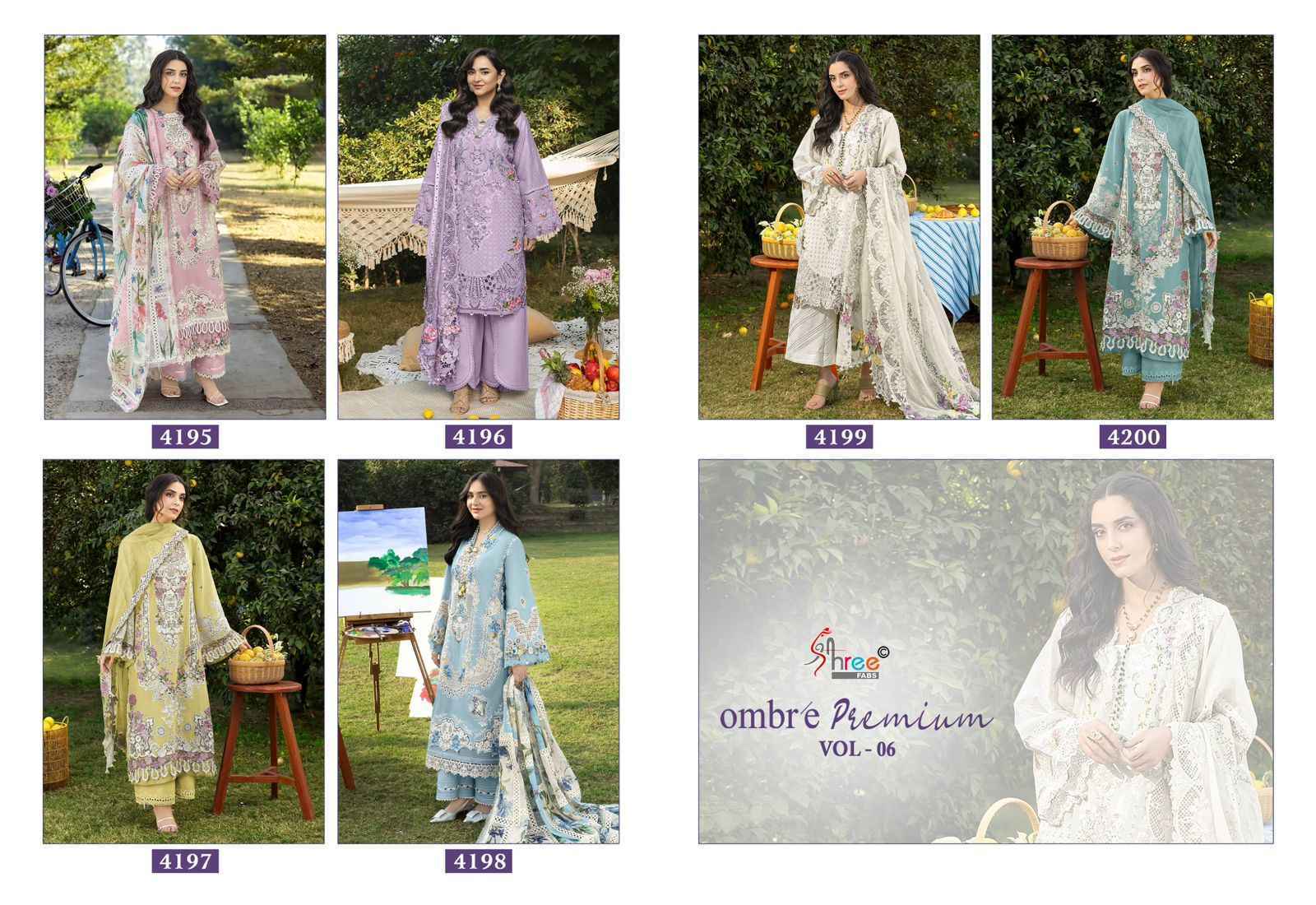 Shree Fabs Ombre Premium Vol 6 Cotton Dress Material Wholesale Online Price ( 6 pcs Catalogue )