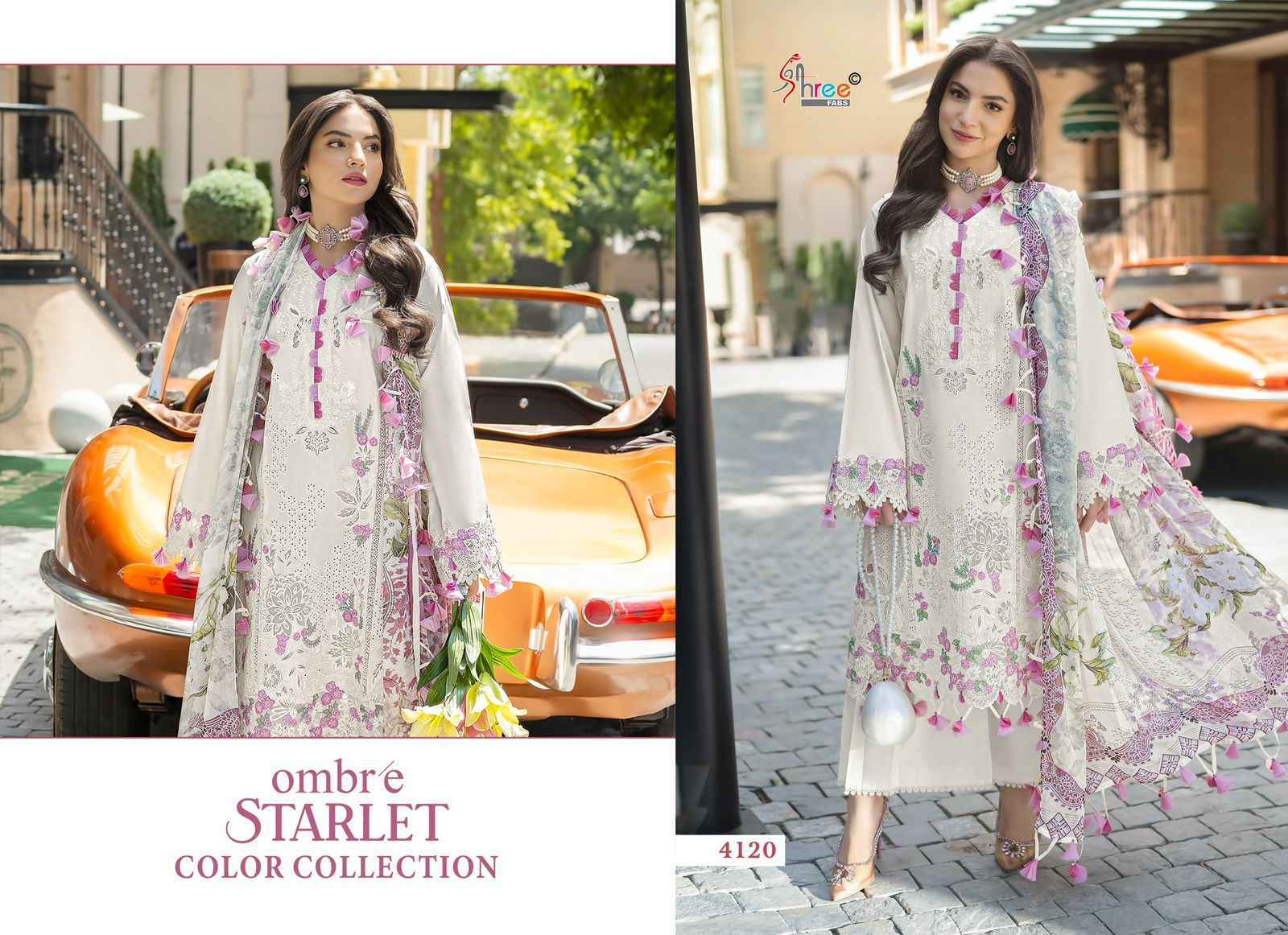Shree Fabs Ombre Starlet Color Collection Cotton Dress Material Wholesale Price ( 4 pcs Catalogue )