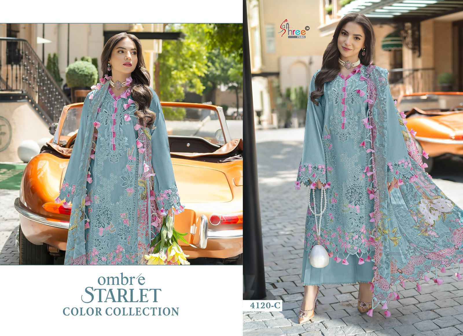 Shree Fabs Ombre Starlet Color Collection Cotton Dress Material Wholesale Price ( 4 pcs Catalogue )