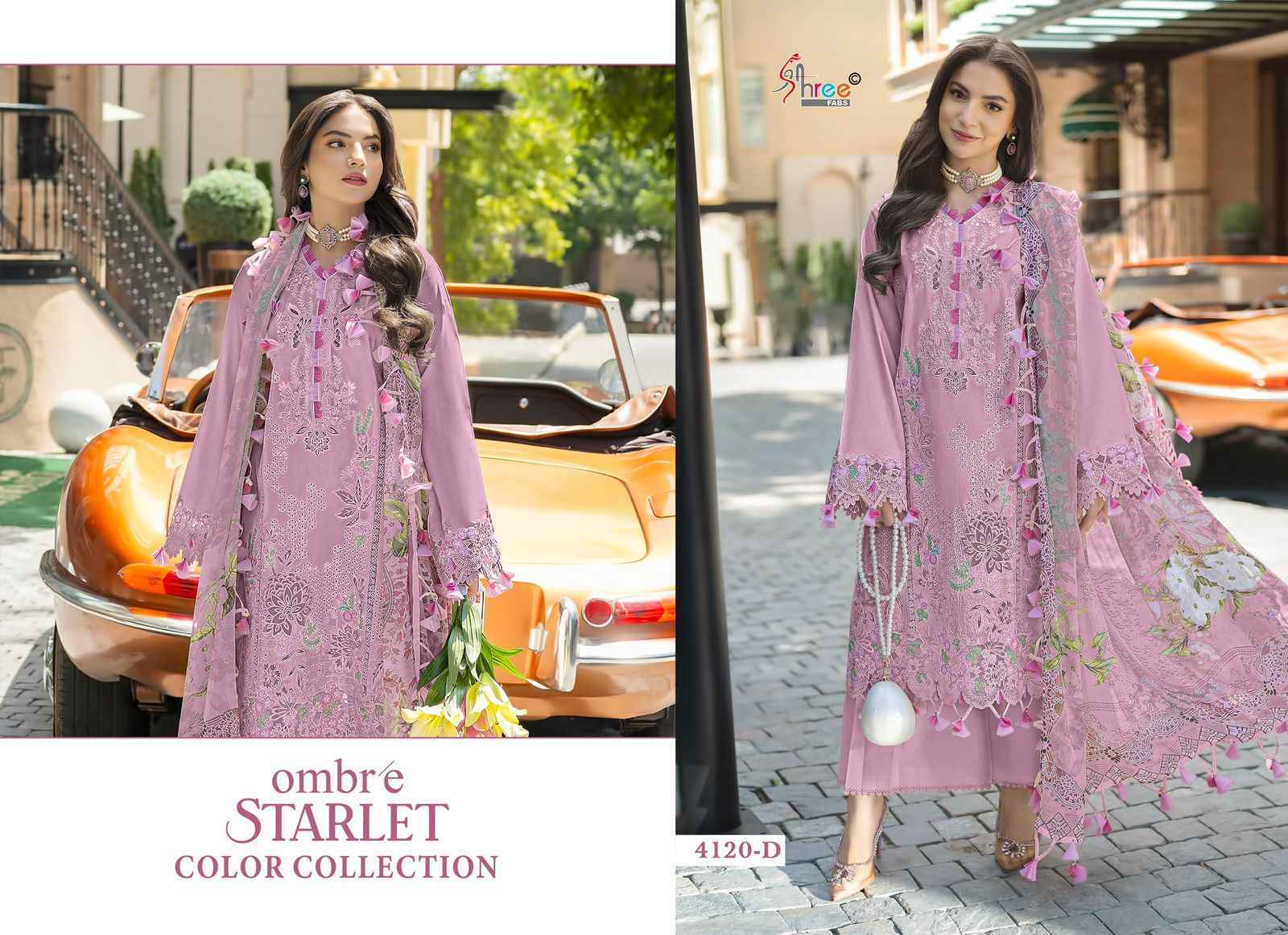 Shree Fabs Ombre Starlet Color Collection Cotton Dress Material Wholesale Price ( 4 pcs Catalogue )
