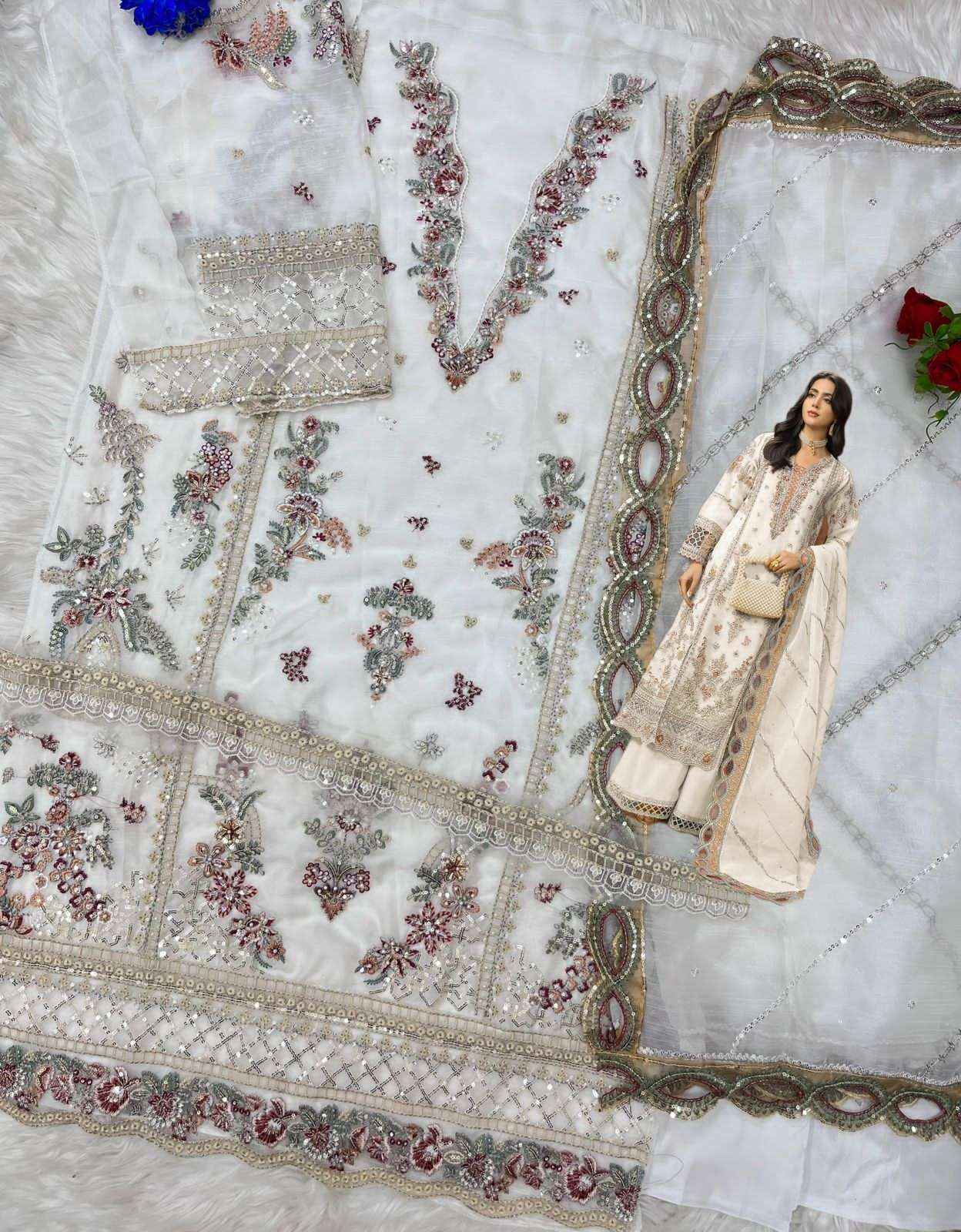 Shree Fabs Sf 5542 Colors Heavy Embroidered Chiffon Suit Pakistani Suit Collection ( 4 Pcs Catalog )