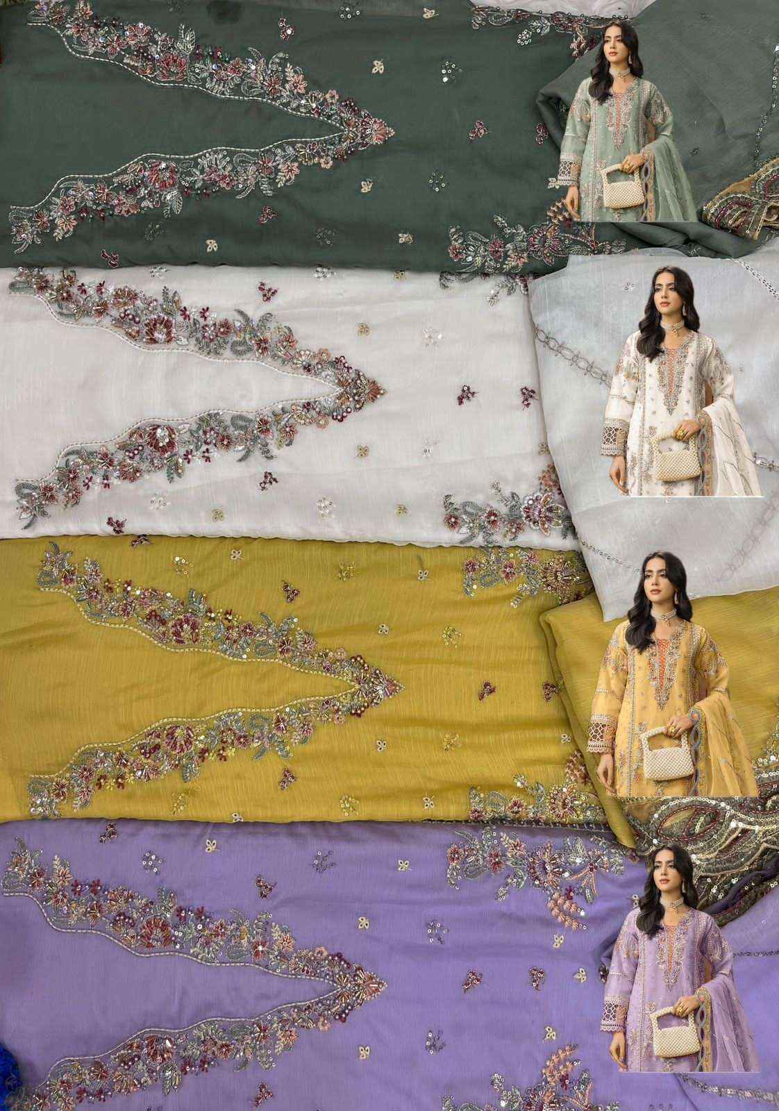 Shree Fabs Sf 5542 Colors Heavy Embroidered Chiffon Suit Pakistani Suit Collection ( 4 Pcs Catalog )