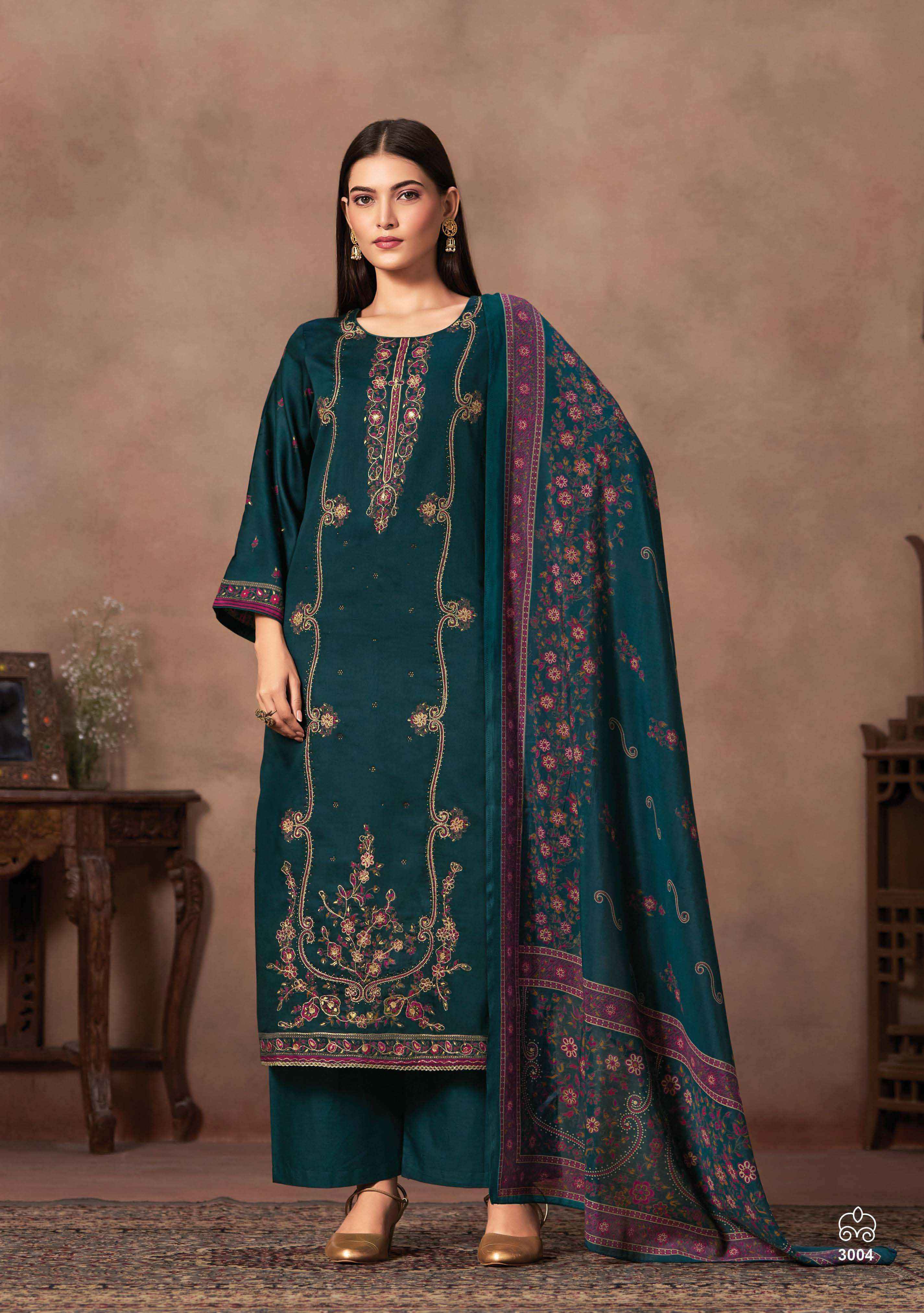 Suryajyoti Kamila Vol 3 Jam Satin Dress Material Wholesale Collection ( 6 Pcs Catalog )