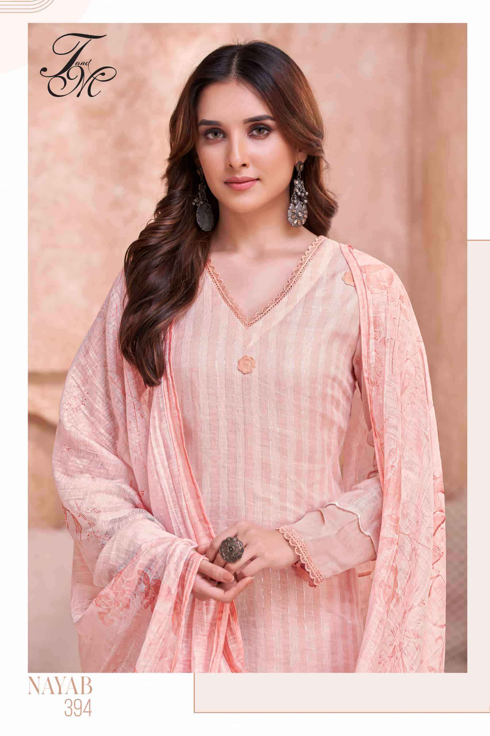 T And M Designer Nayab Pure Linen Dress Collection ( 4 Pcs Catalog )