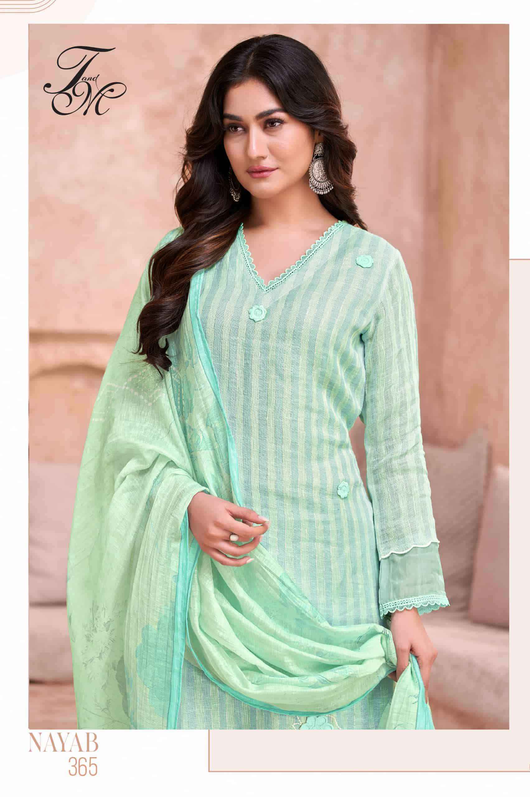 T And M Designer Nayab Pure Linen Dress Collection ( 4 Pcs Catalog )