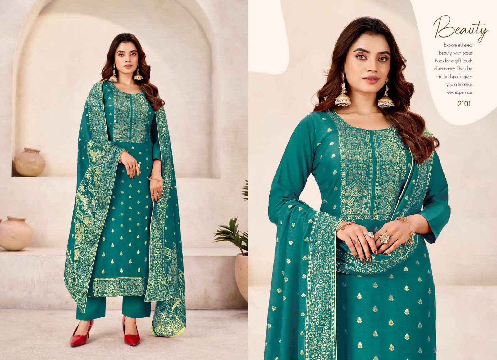 Tanishk Fashion Mayra Pure Muslin Jacquard Dress Material Wholesale Online Price ( 4 Pcs Catalogue )