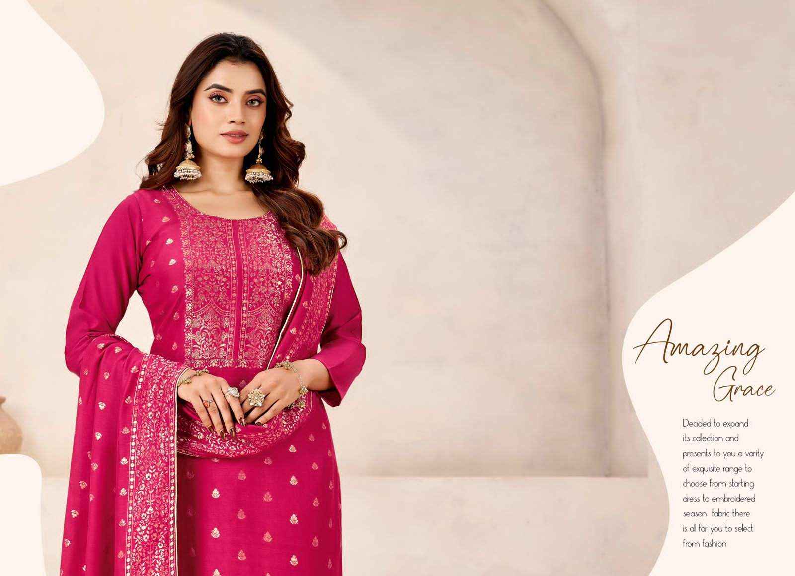 Tanishk Fashion Mayra Pure Muslin Jacquard Dress Material Wholesale Online Price ( 4 Pcs Catalogue )