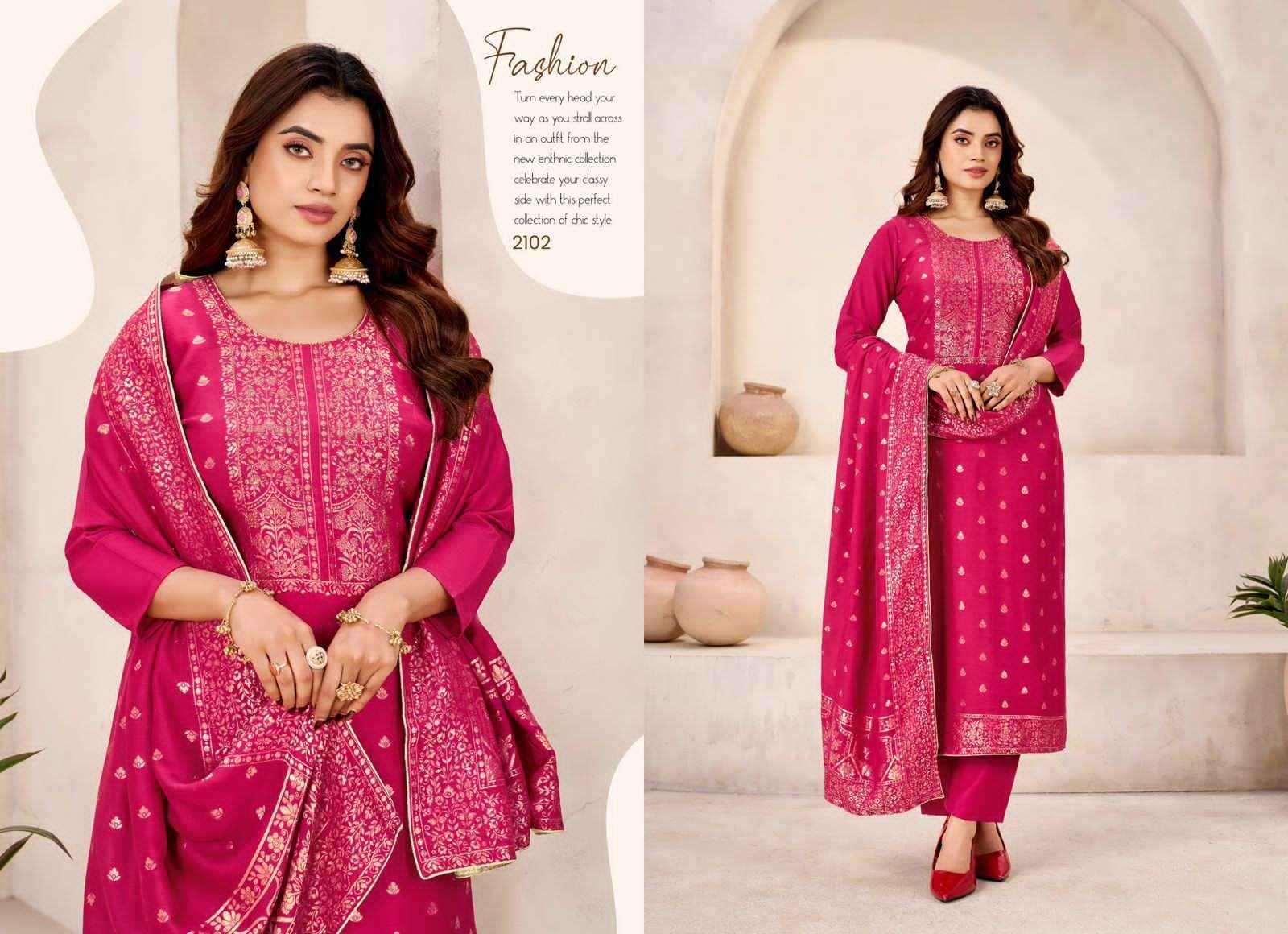 Tanishk Fashion Mayra Pure Muslin Jacquard Dress Material Wholesale Online Price ( 4 Pcs Catalogue )
