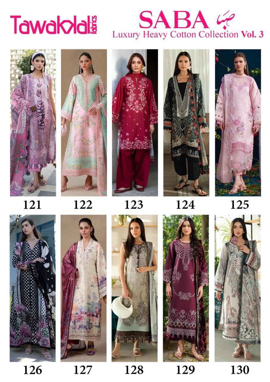 Tawakkal Saba Vol 3 Cotton Dress Material Pakistani Suits ( 10 pcs Catalogue )