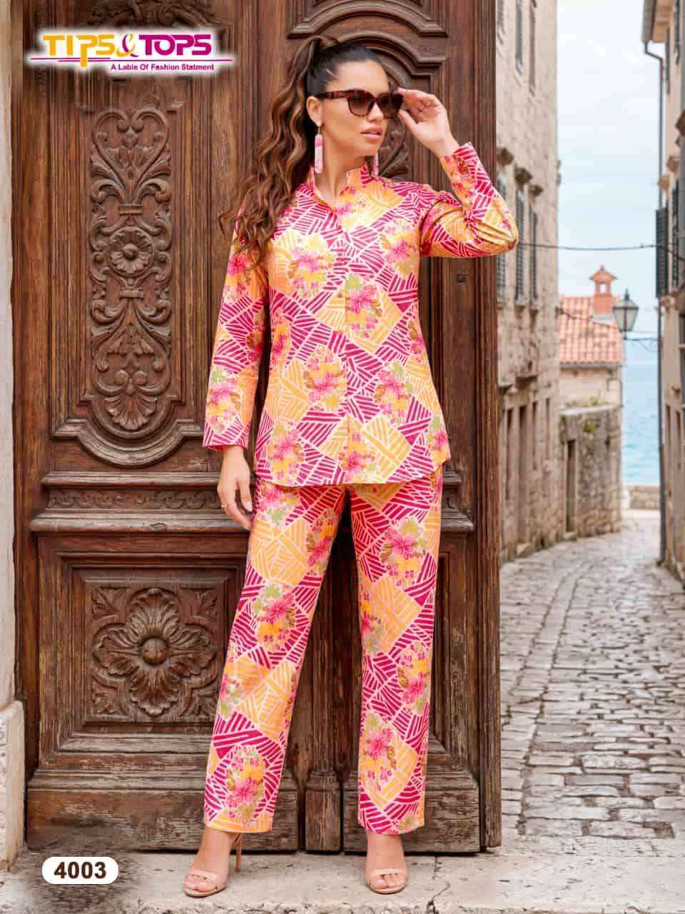 Tips And Tops Cotton Trends Vol 4 Cotton Co Ord Set Wholesale Surat ( 6 Pcs Catalogue )