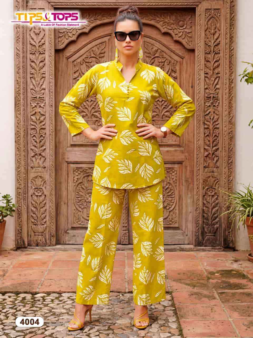 Tips And Tops Cotton Trends Vol 4 Cotton Co Ord Set Wholesale Surat ( 6 Pcs Catalogue )