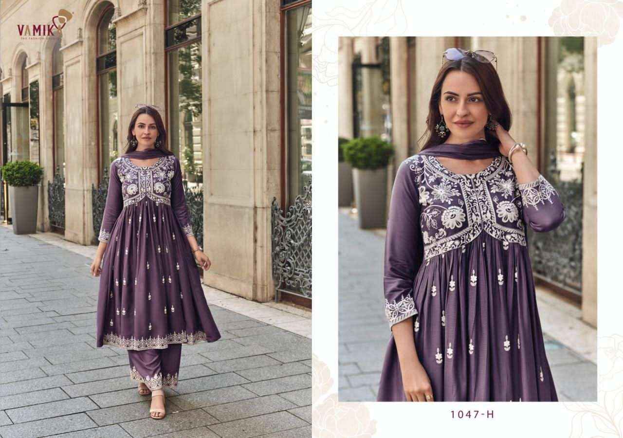 Vamika Lakhnavi Vol 8 Gold Havy Reyon Readymade Collection ( 4 Pcs Catalogue )