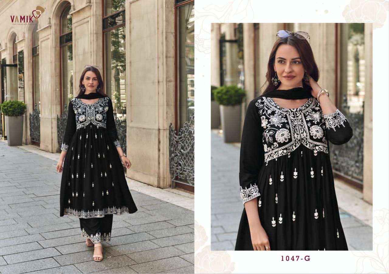 Vamika Lakhnavi Vol 8 Gold Havy Reyon Readymade Collection ( 4 Pcs Catalogue )