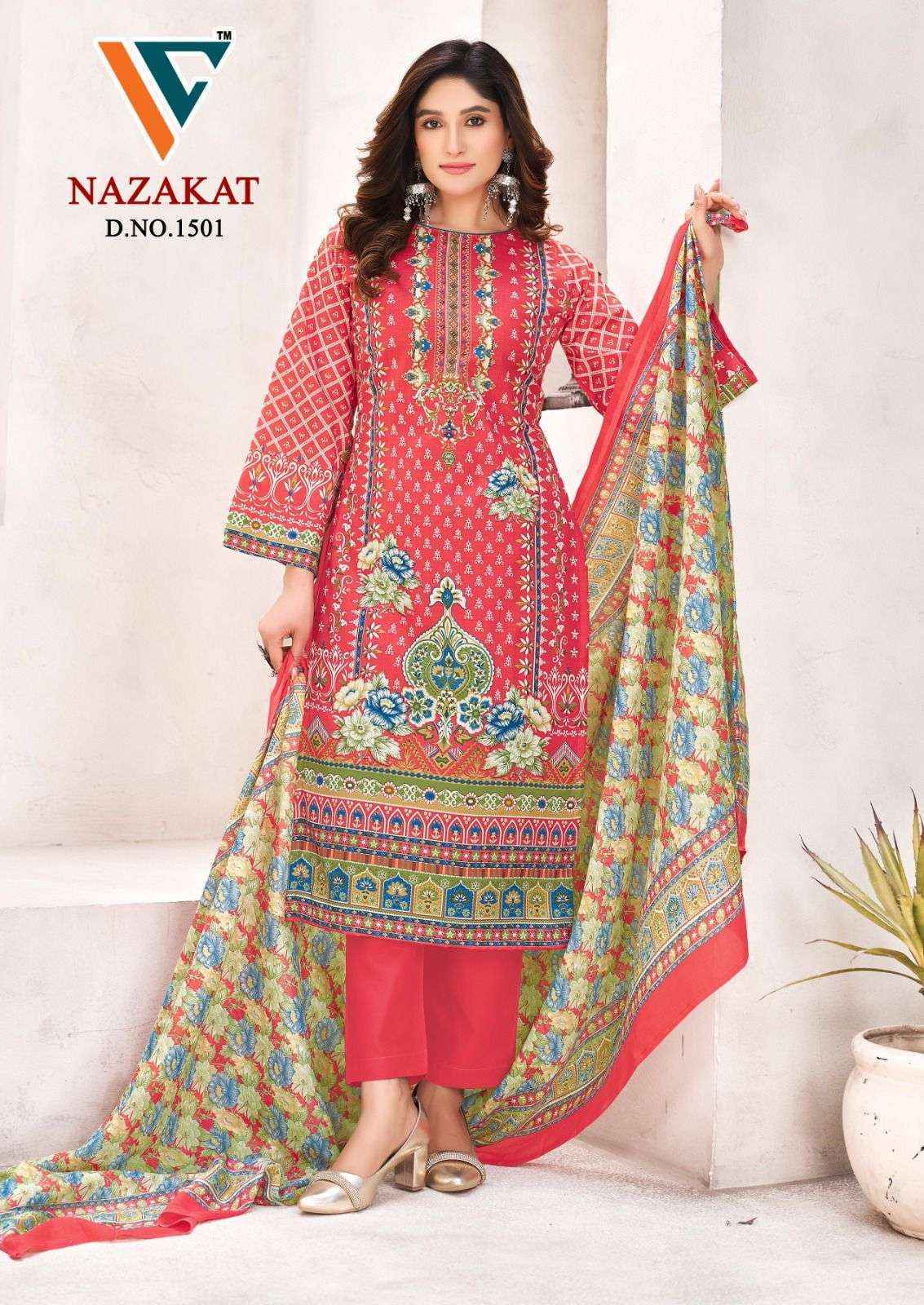 Vandana Creation Nazakat Vol 15 Cotton Dress Material Wholesale Collection ( 8 Pcs Catalog )