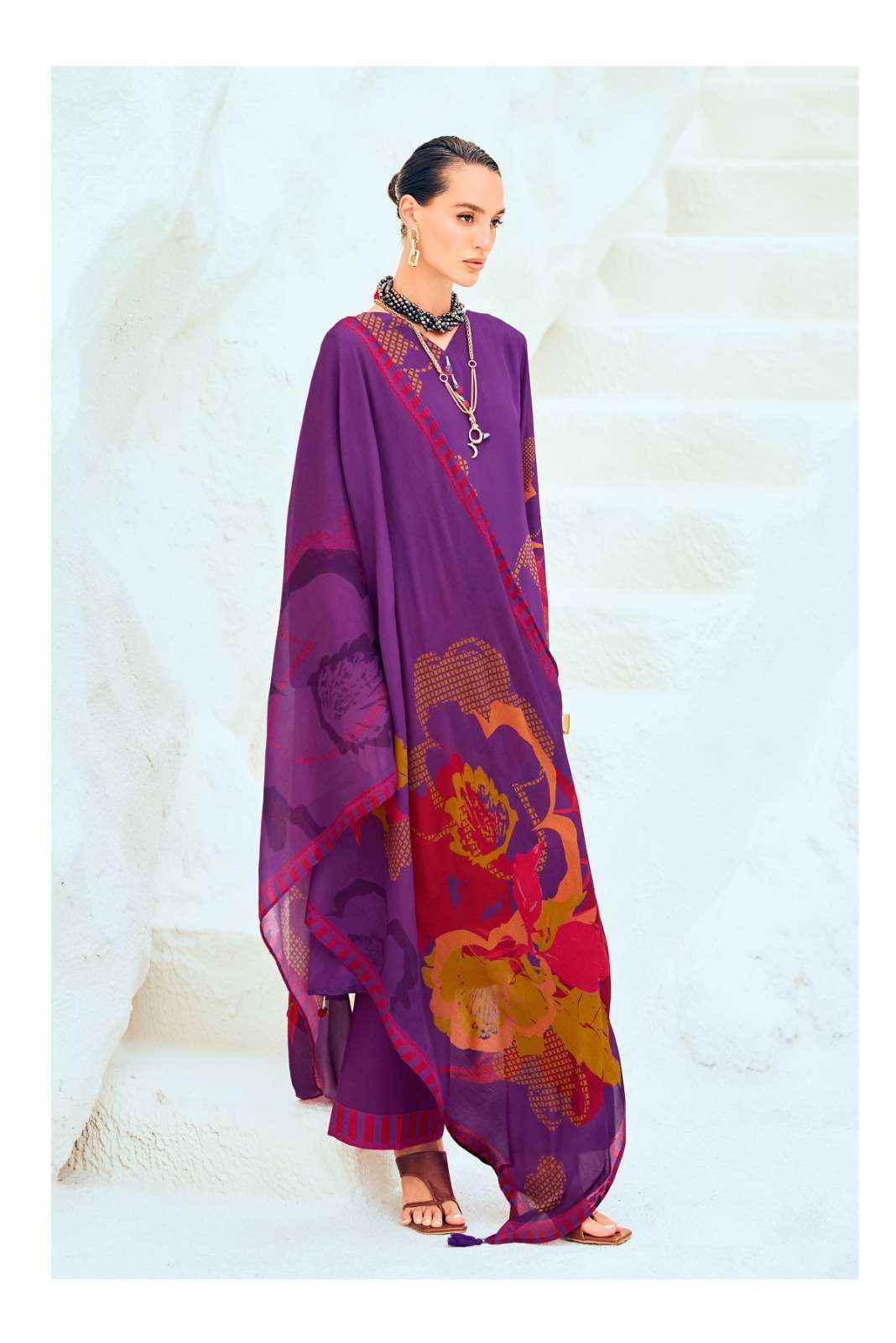 Varsha The Print Stories Discostar Digital Printed Crape Silk Suit Collection ( 4 Pcs Catalog )